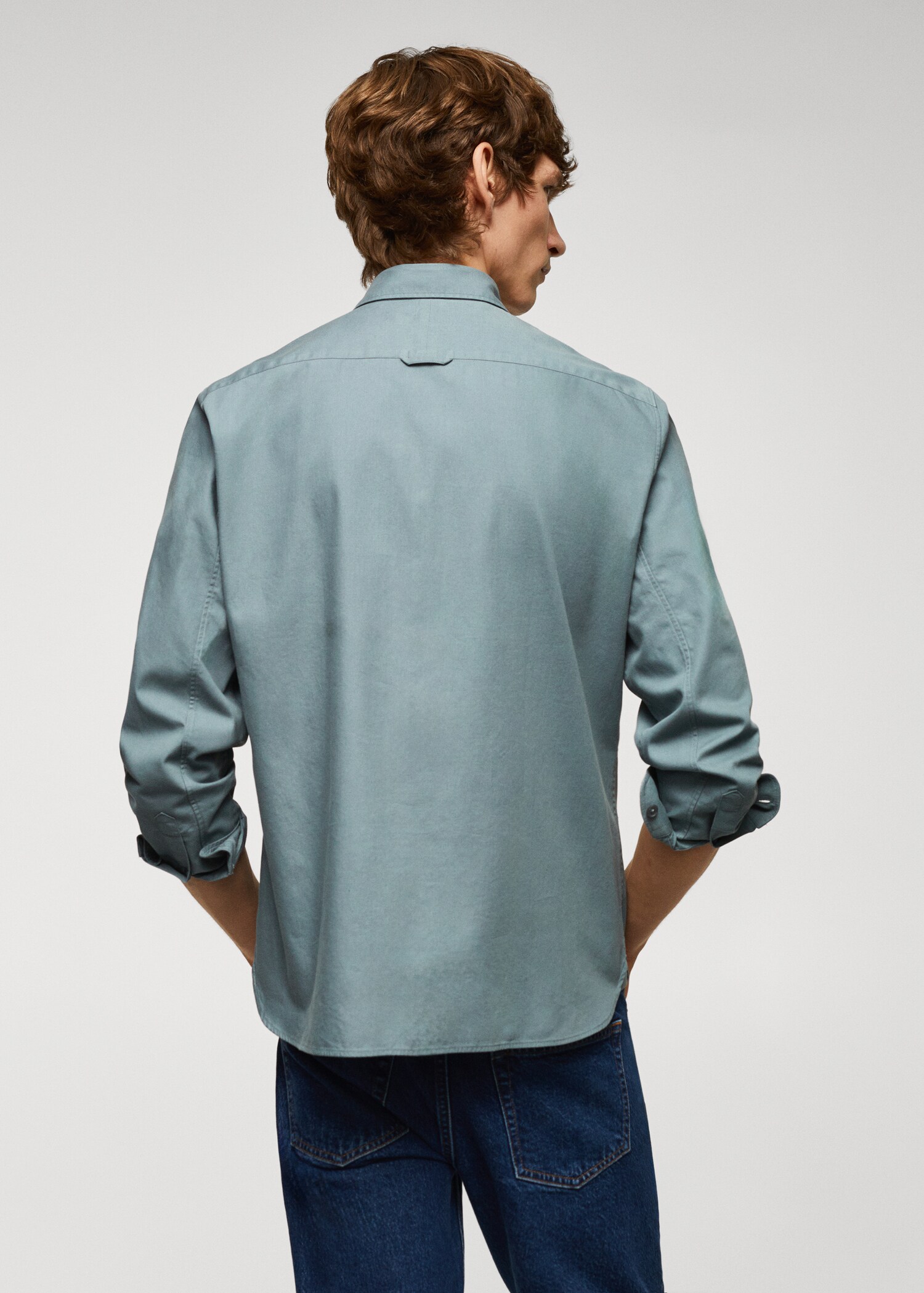 Pocketed cotton overshirt - Reverse of the article