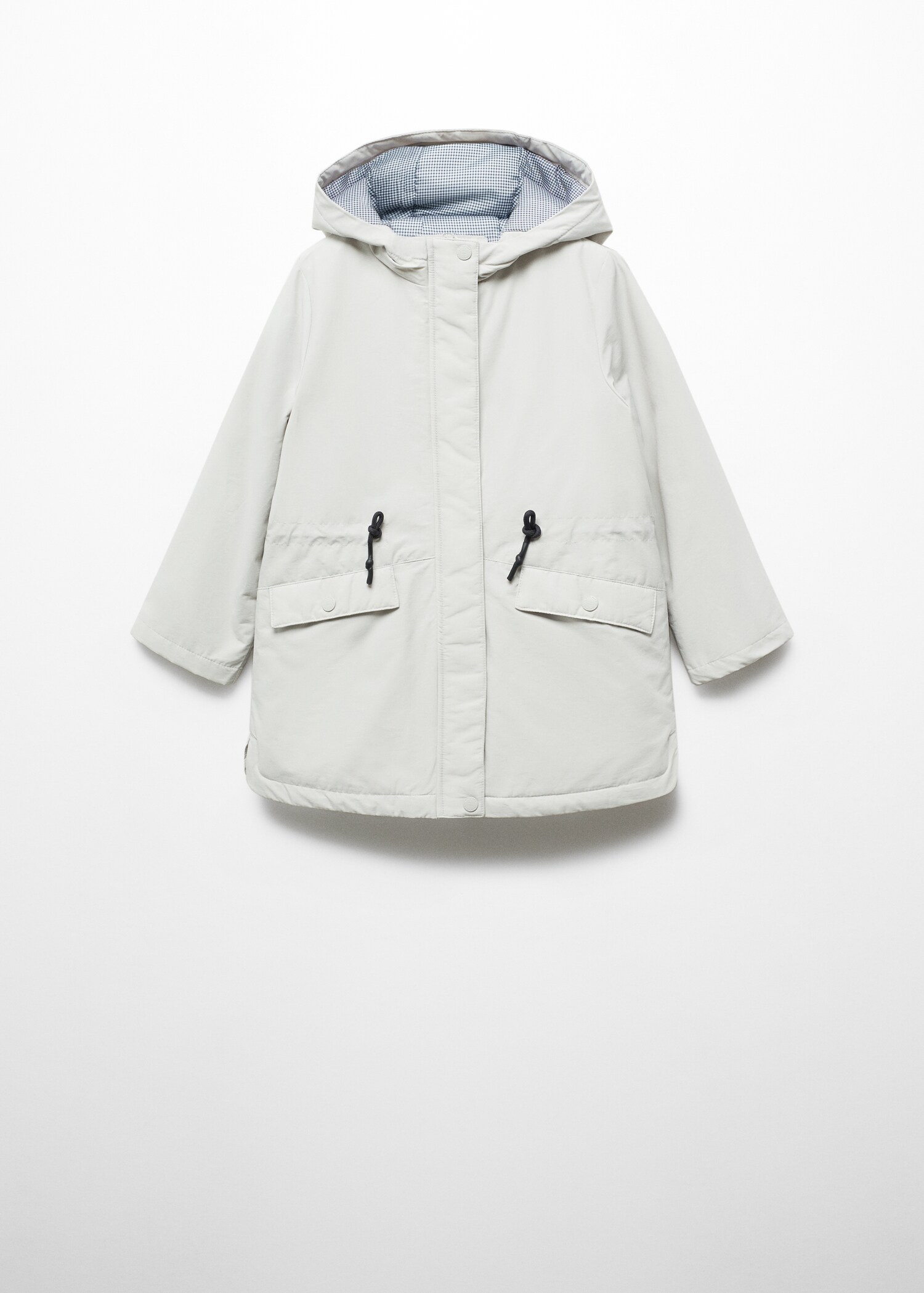 Hooded water-repellent coat - Article without model