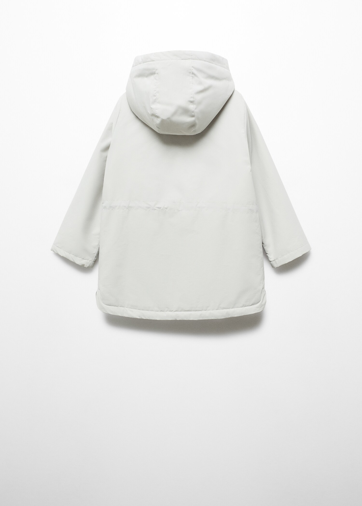 Hooded water-repellent coat - Reverse of the article
