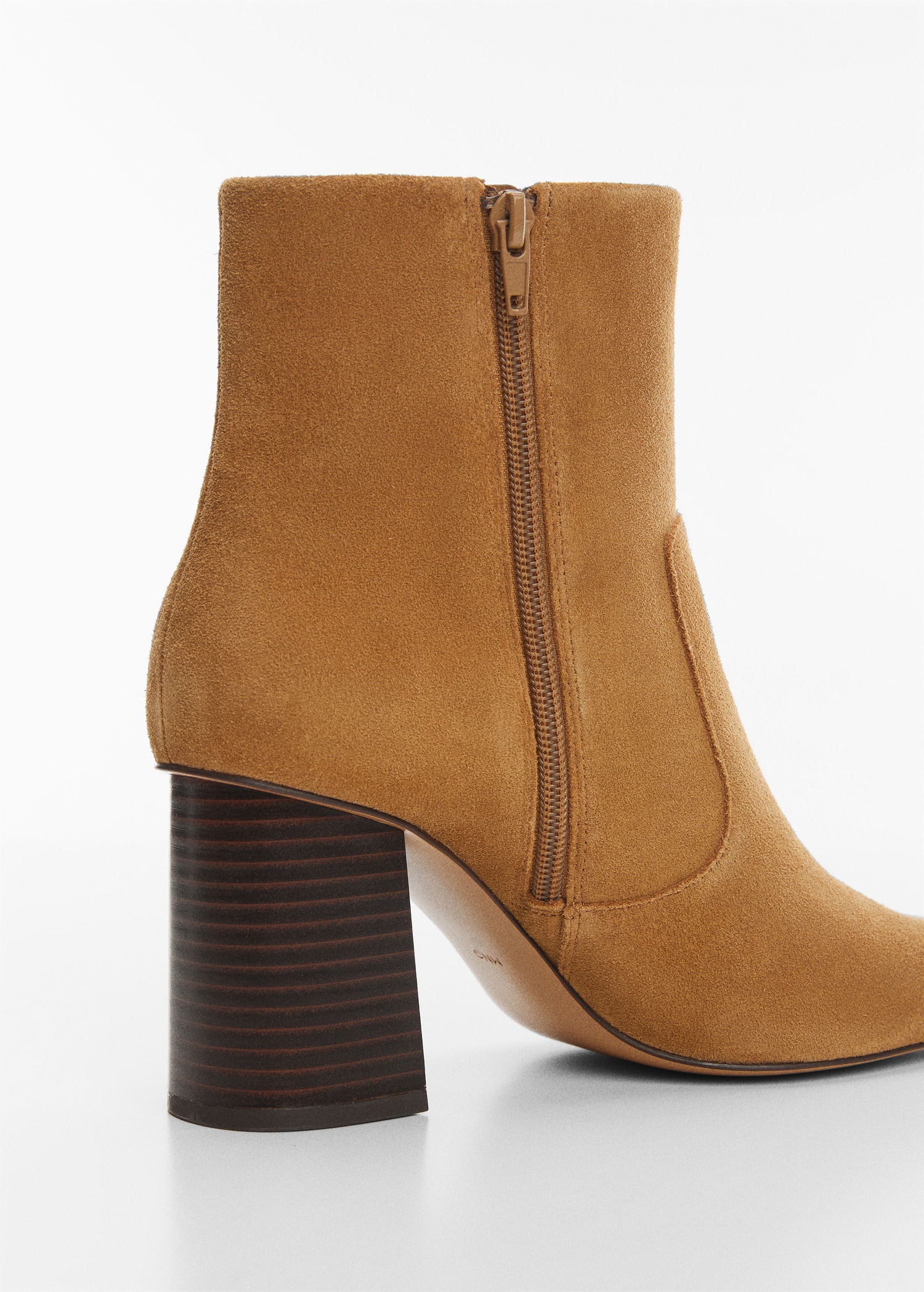 Heel suede ankle boot Women MANGO OUTLET Sweden