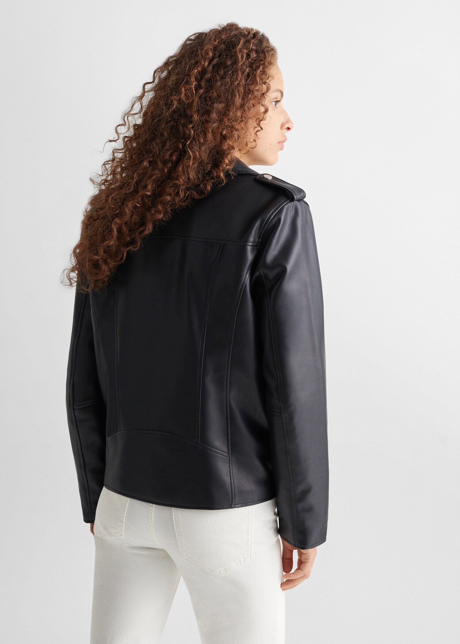 Leather-effect jacket - Reverse of the article