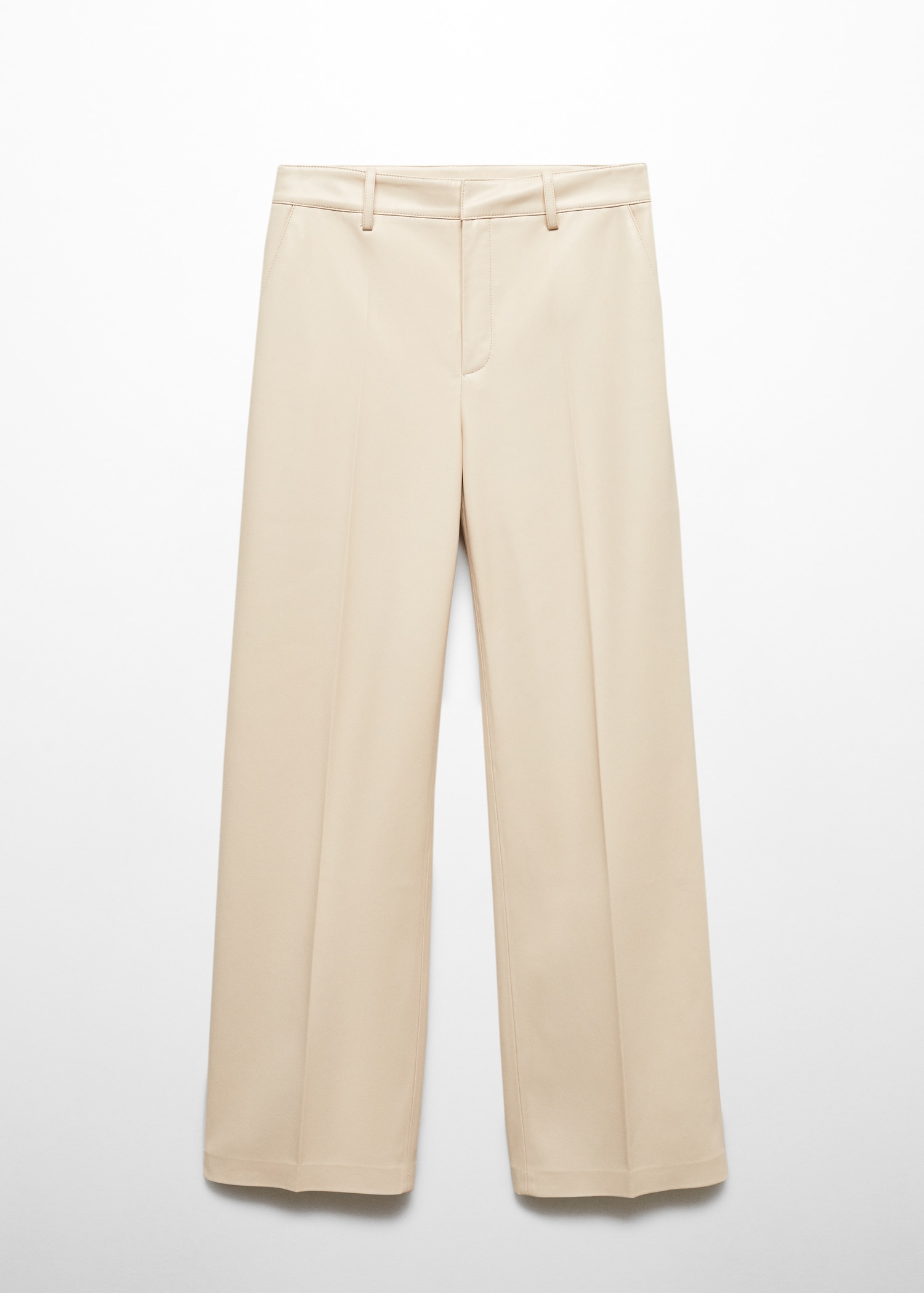 Wide leg leather-effect trousers Women MANGO OUTLET Croatia