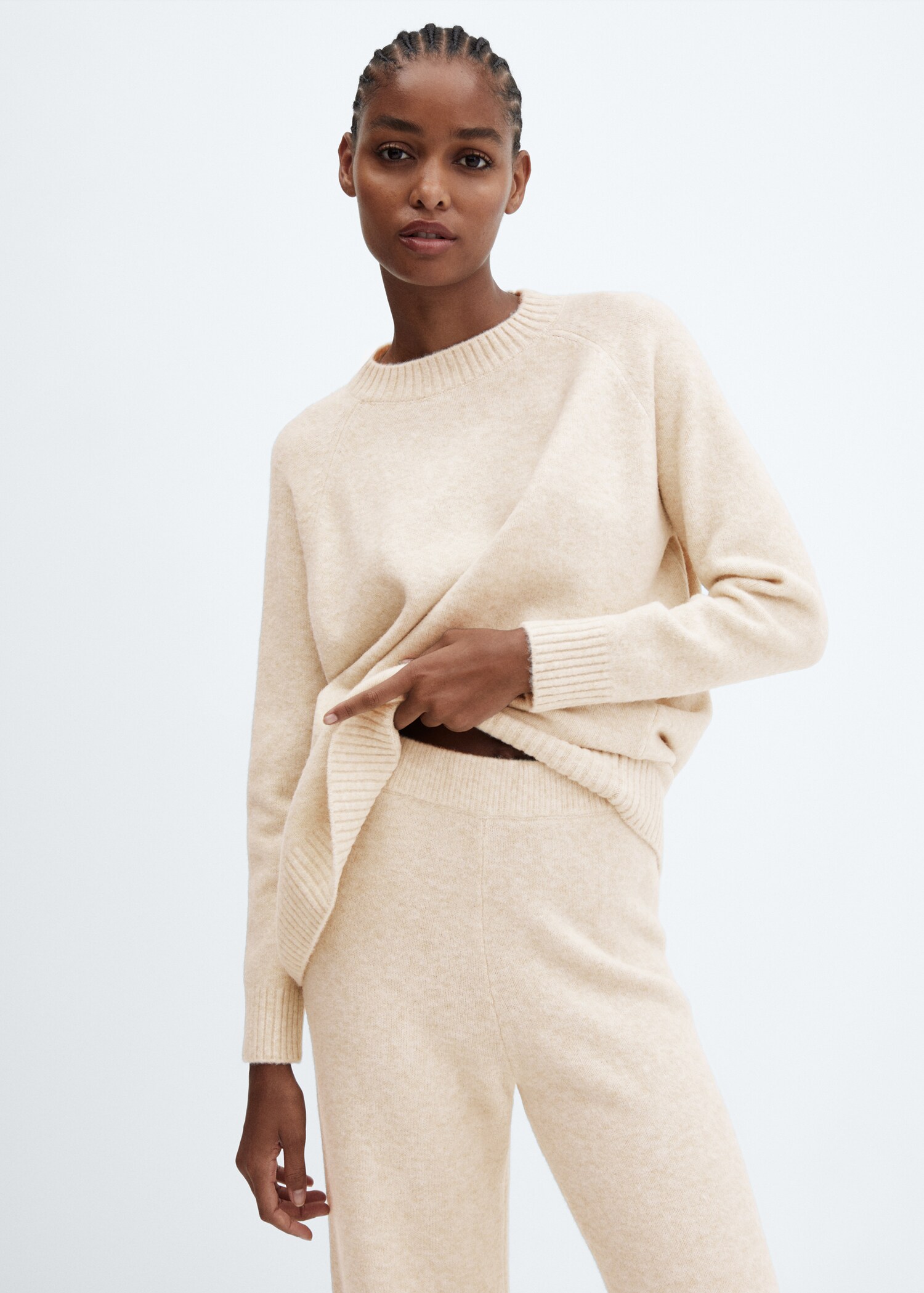 Straight knitted trousers - Details of the article 1