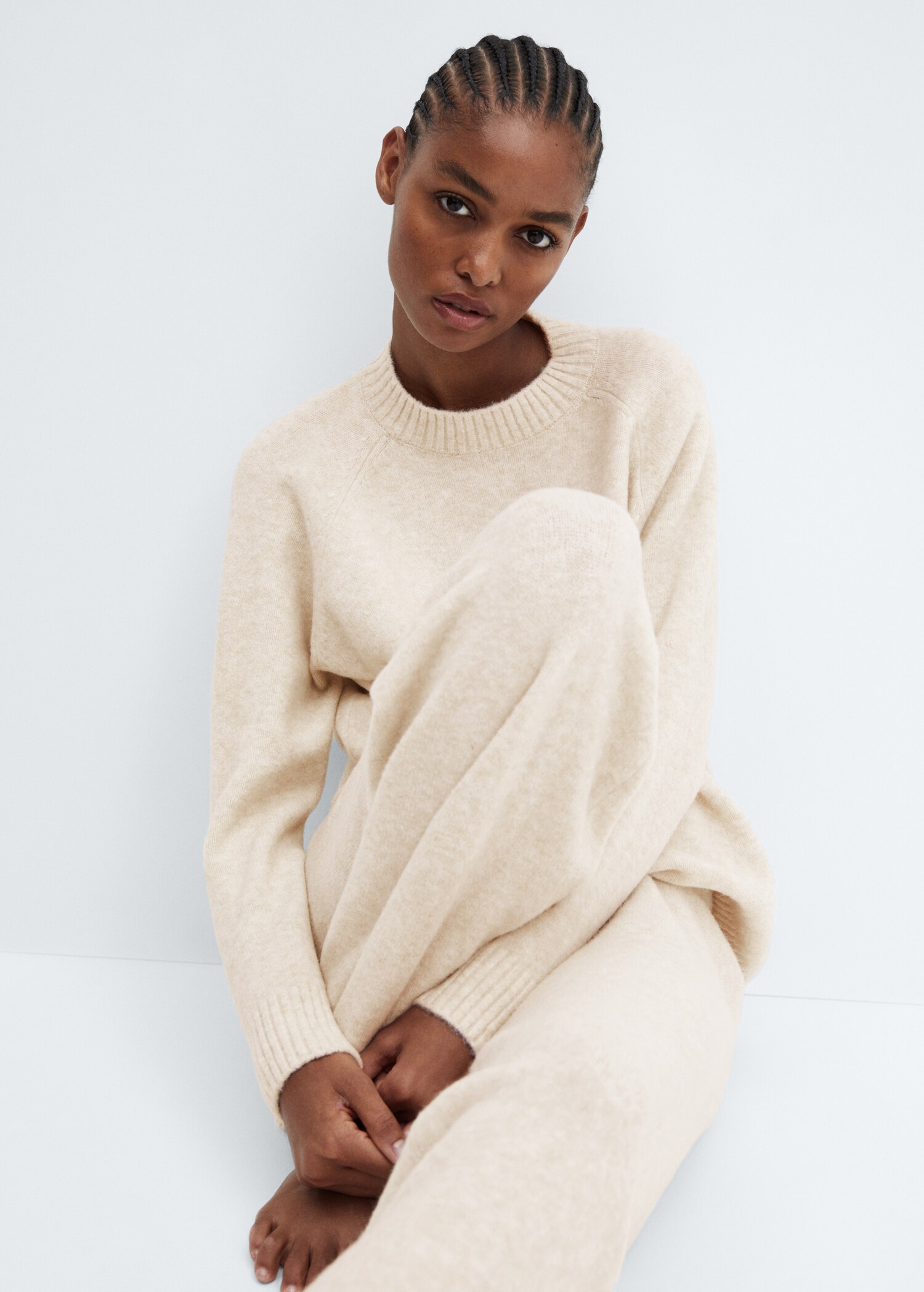 Straight knitted trousers - Details of the article 2
