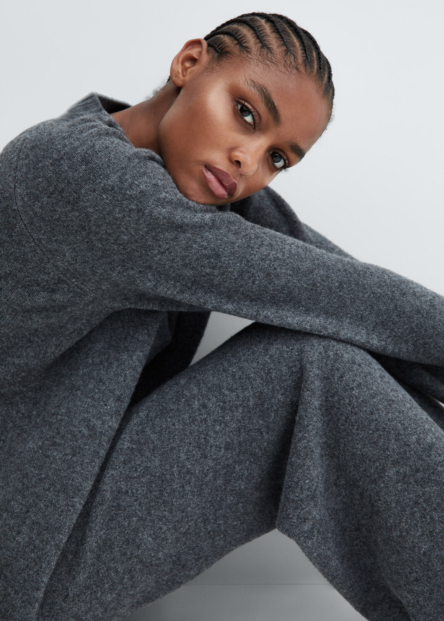 Straight knitted trousers - Details of the article 2
