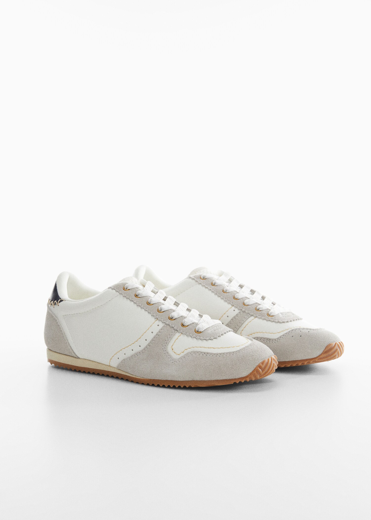 Leather panel sneakers - Medium plane