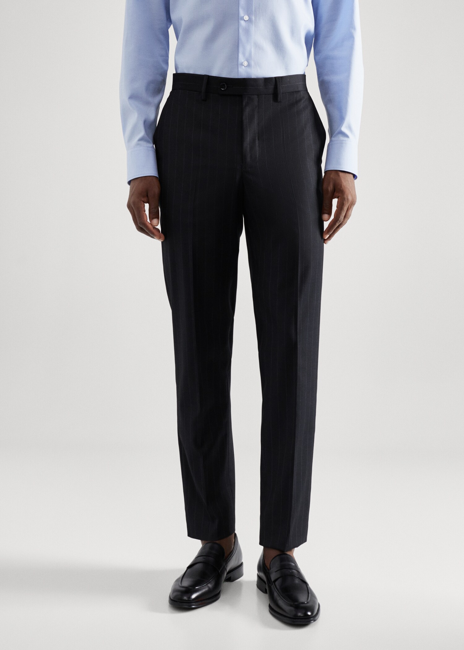 Stretch-fabric slim-fit suit pants - Medium plane