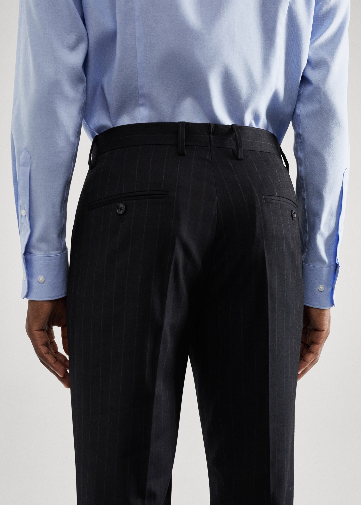 Stretch-fabric slim-fit suit pants - Details of the article 6