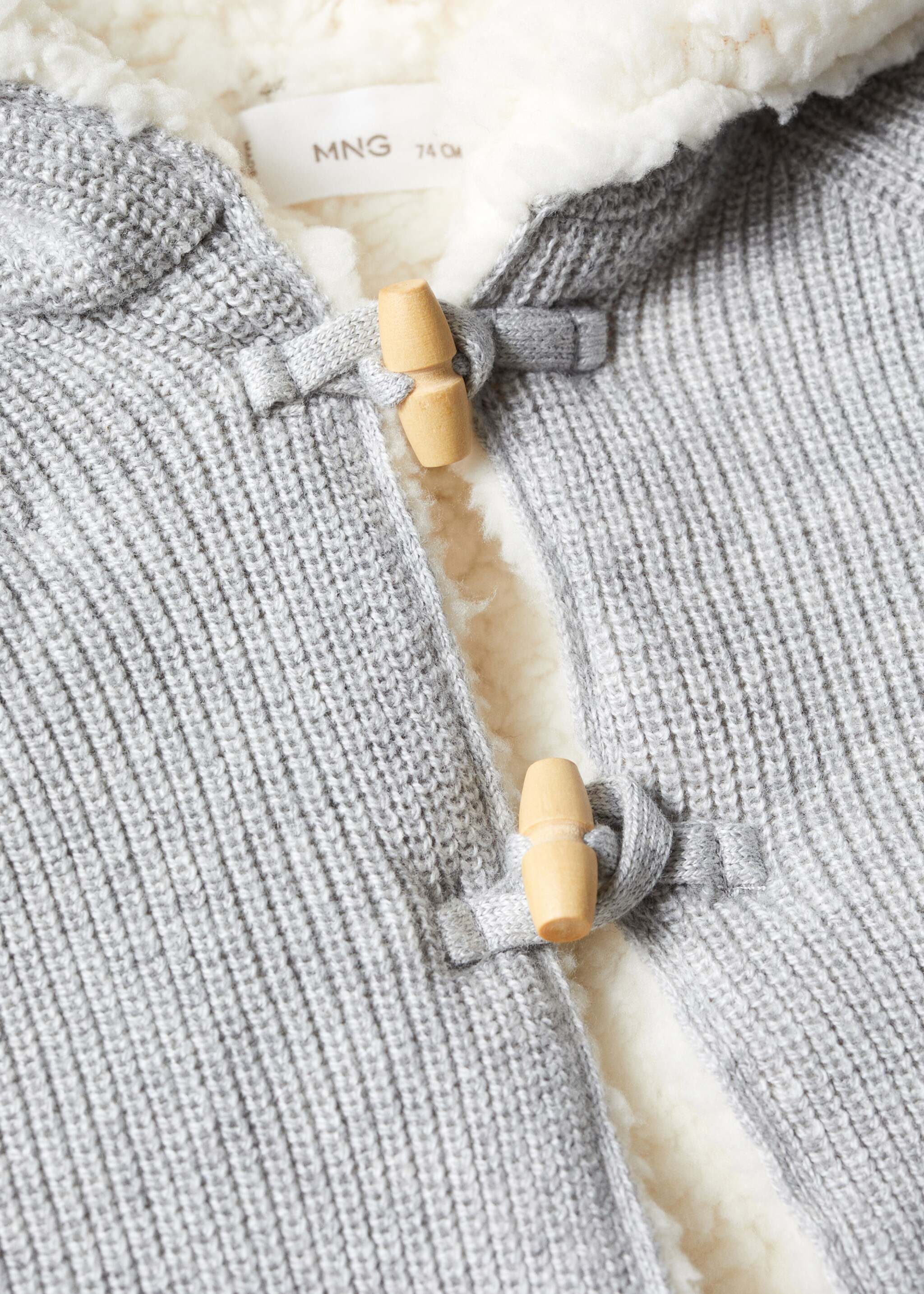 Cardigan maille doublure imitation fourrure - Détail de l'article 0