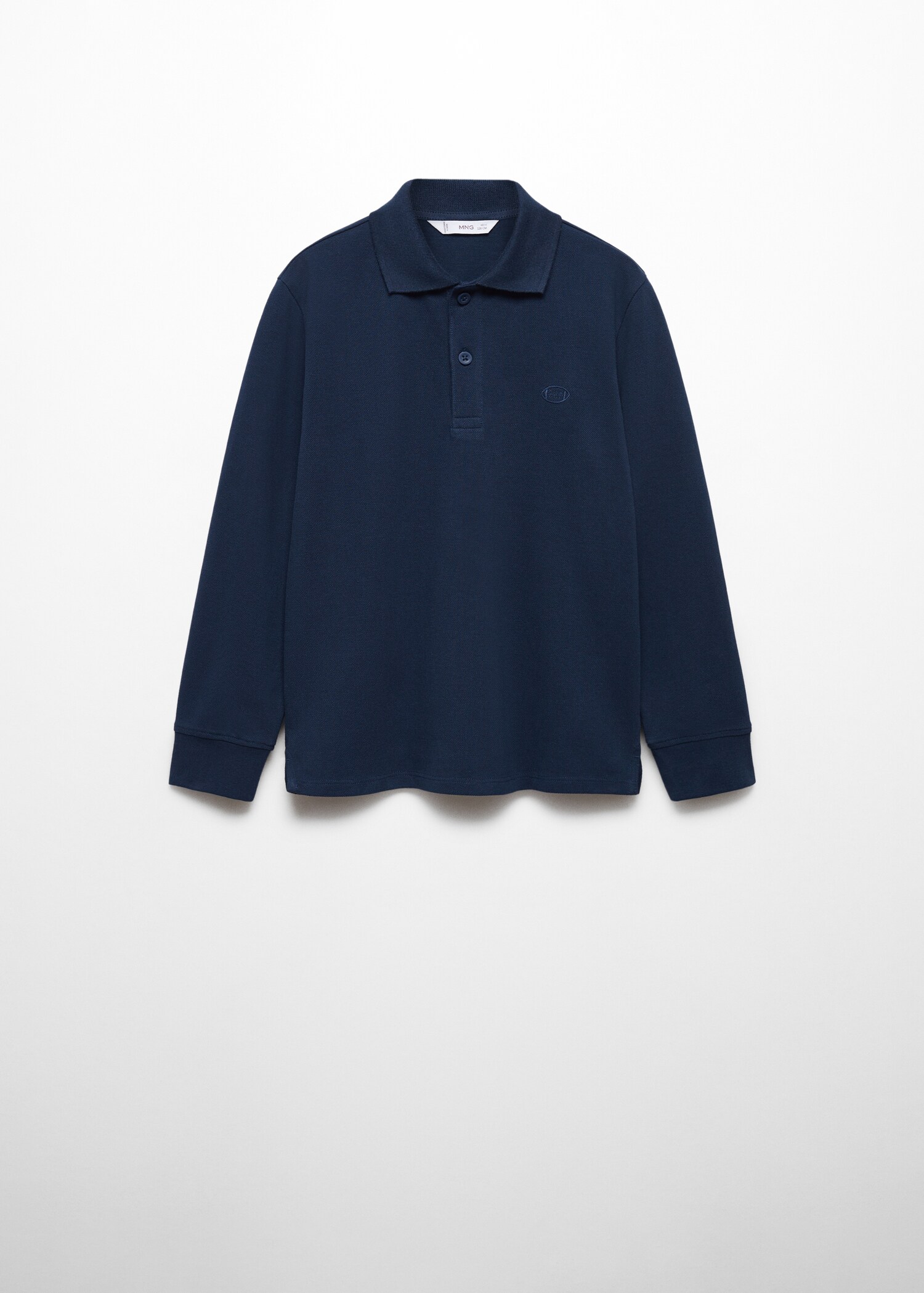 Langärmliges Baumwoll-Poloshirt - Artikel ohne Model