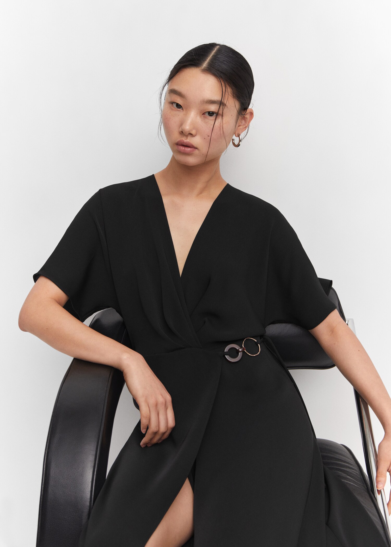 Robe cache-cœur détail anneaux - Détail de l'article 2