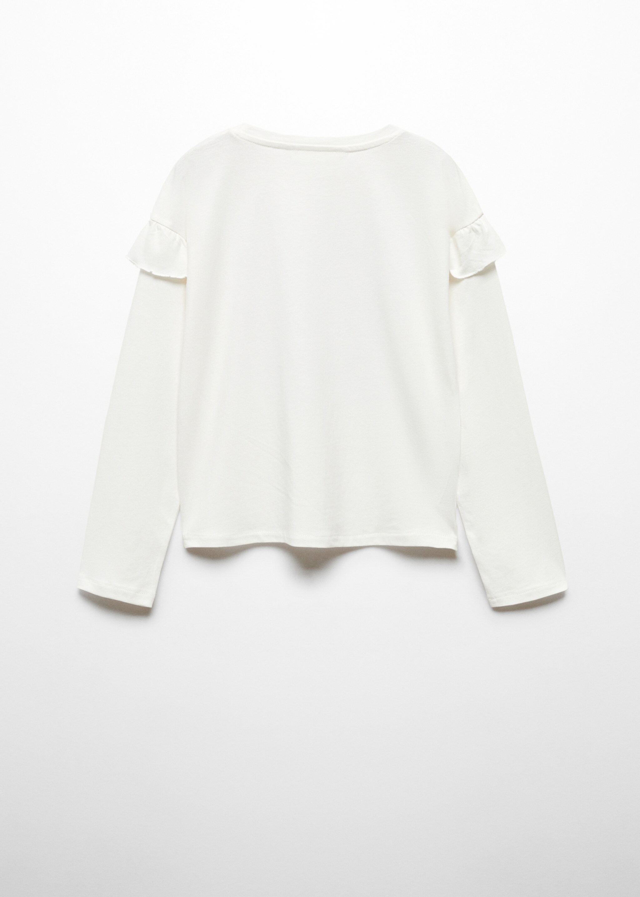 Ruffled printed t-shirt - Reverse of the article, Off White. Ref: 57084781-00.