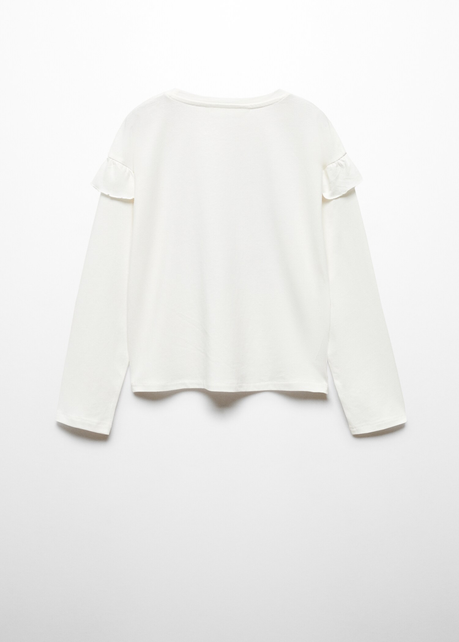 Ruffled printed t-shirt - Reverse of the article