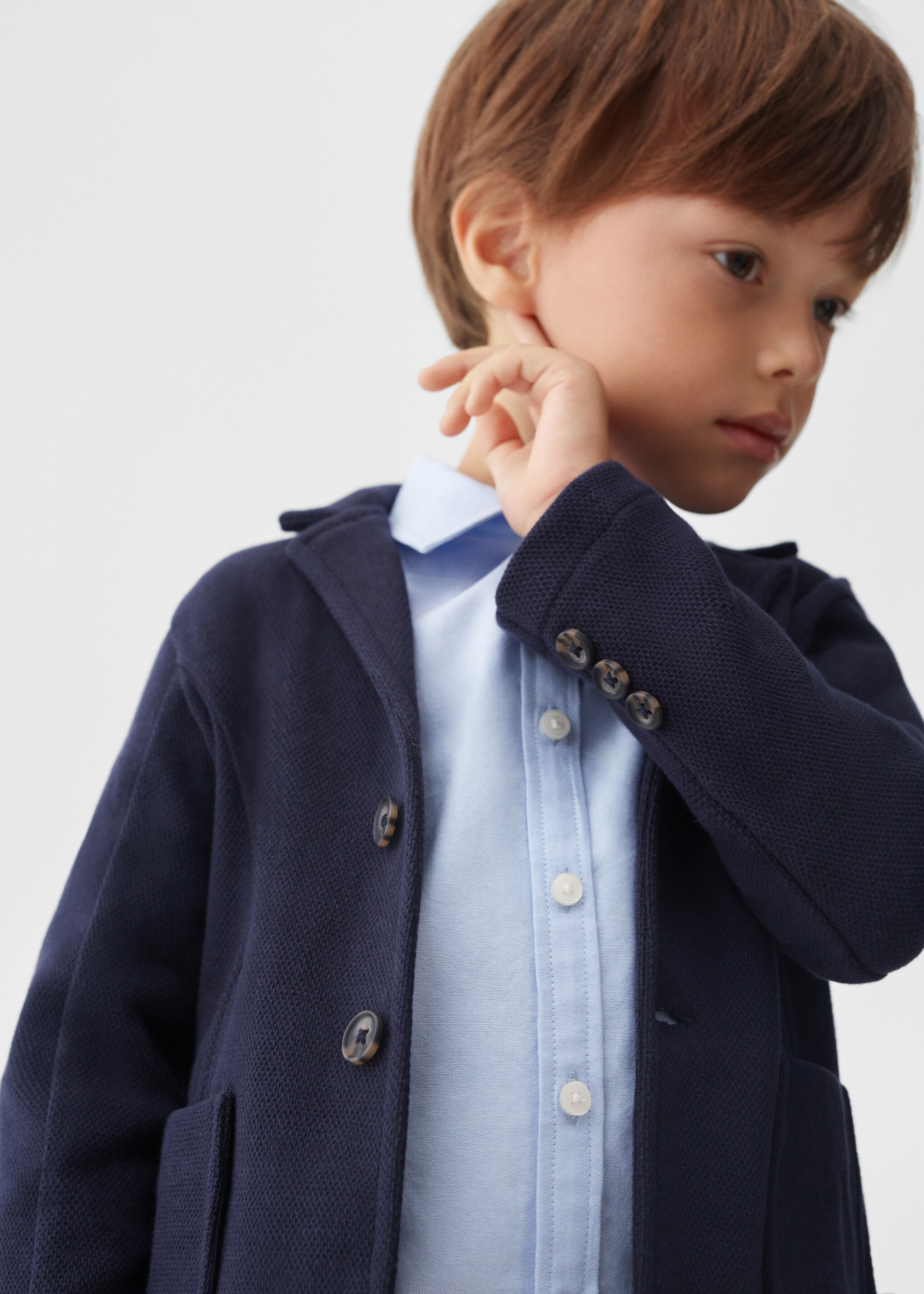 Oblekové sako regular fit s texturou - Detail zboží 4