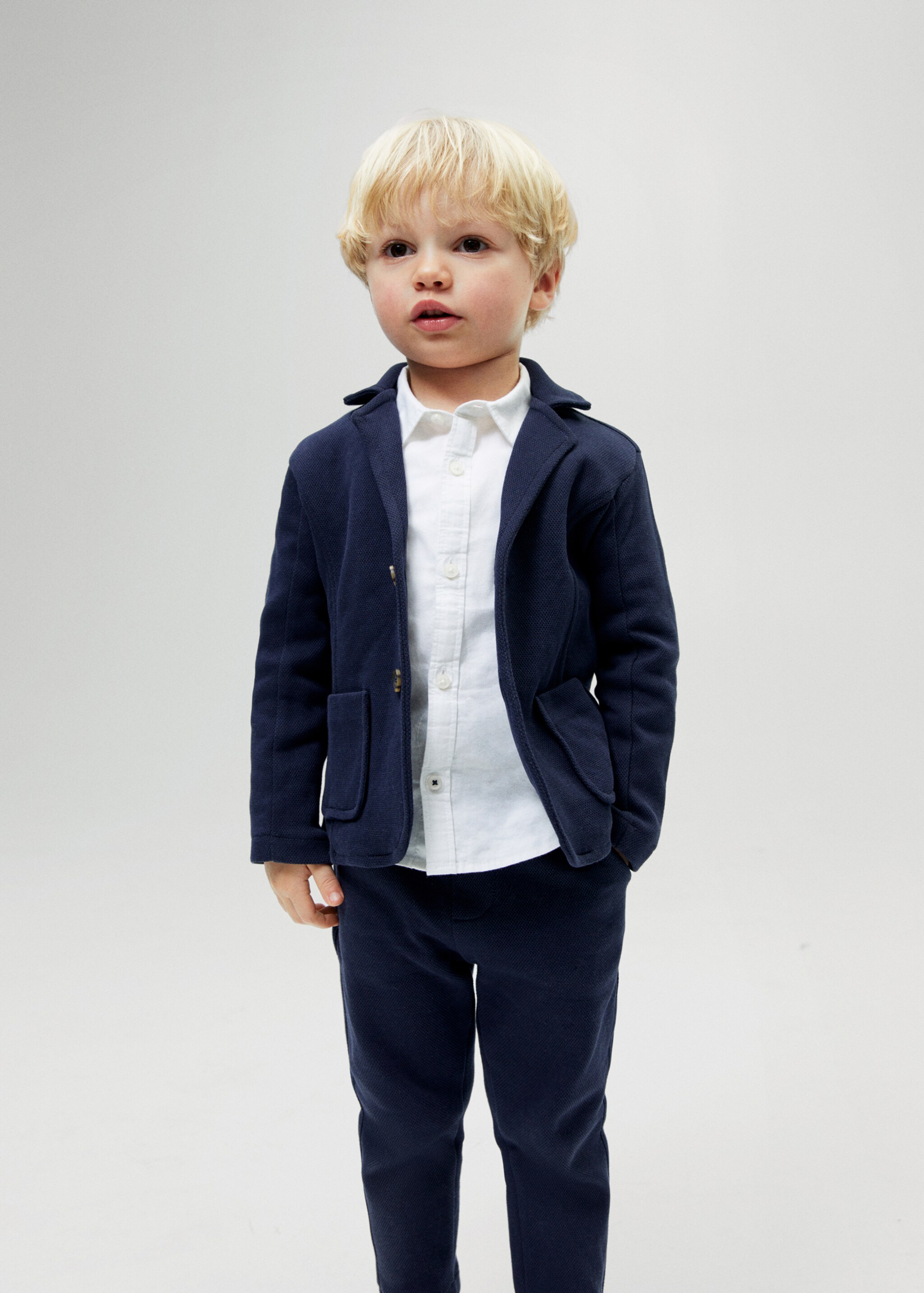 Oblekové sako regular fit s texturou - Detail zboží 5