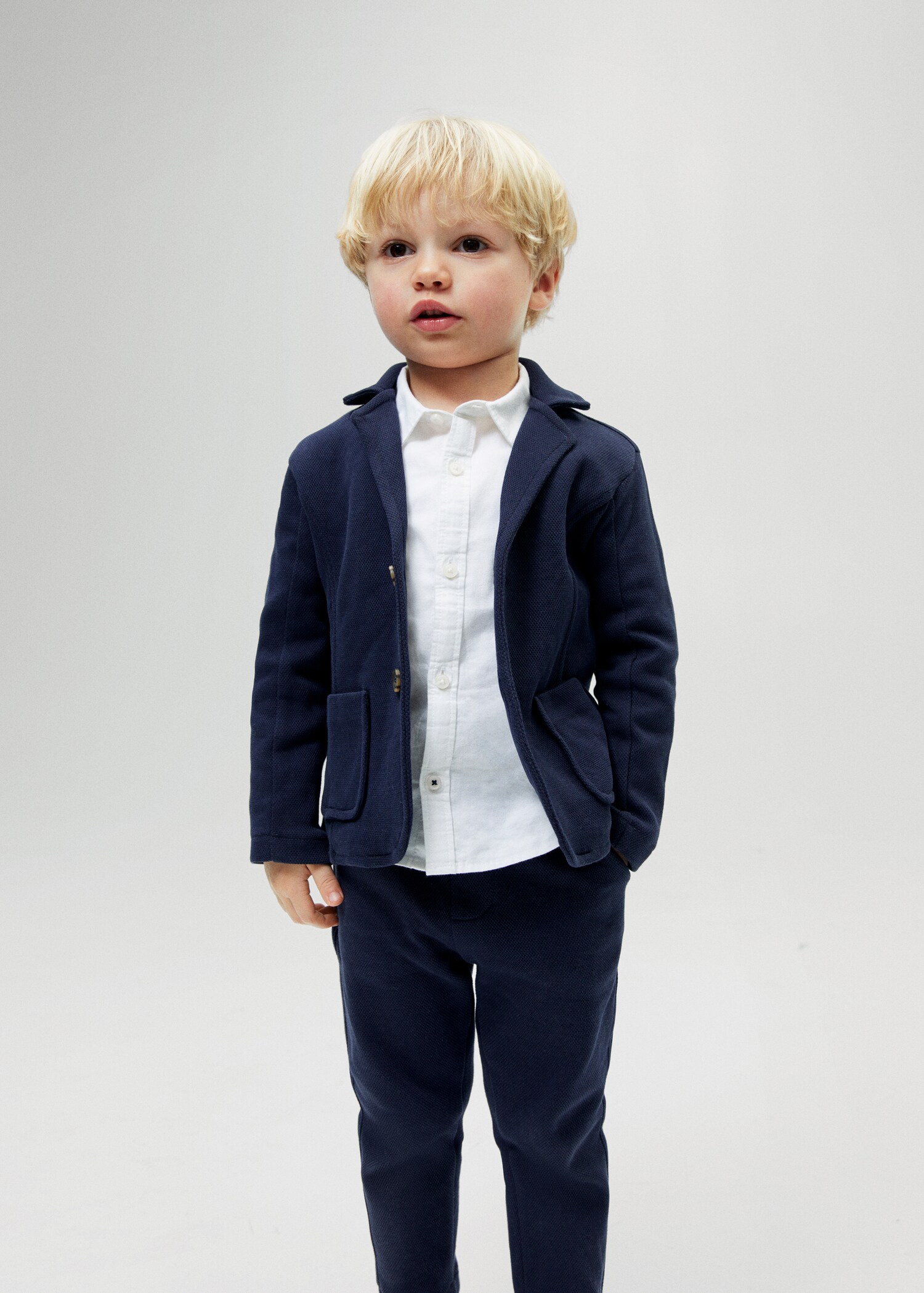 Oblekové sako regular fit s texturou - Detail zboží 5
