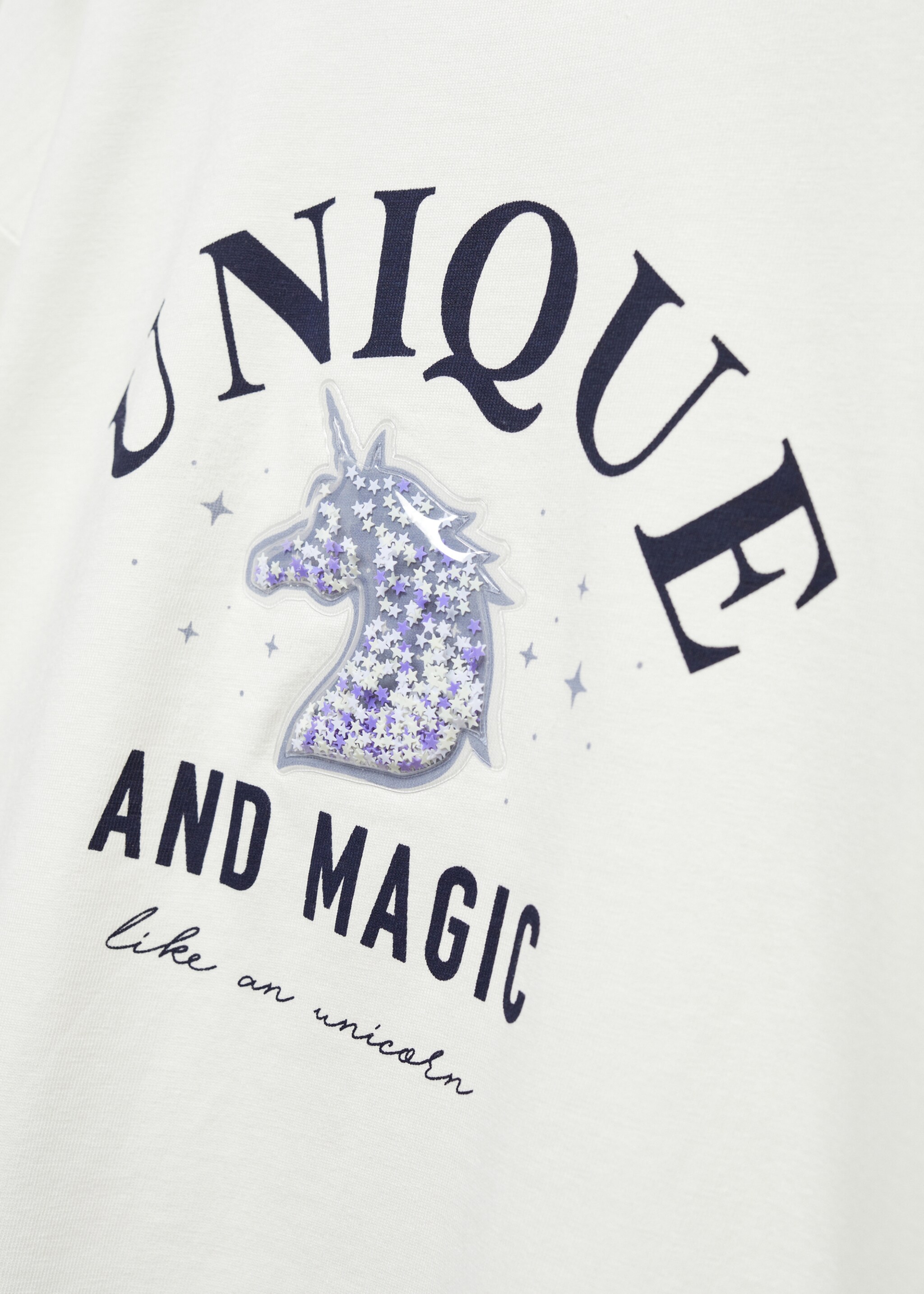 Bedrucktes Baumwoll-T-Shirt - Detail des Artikels 8, Cremeweiß. Ref: 57085145-00.