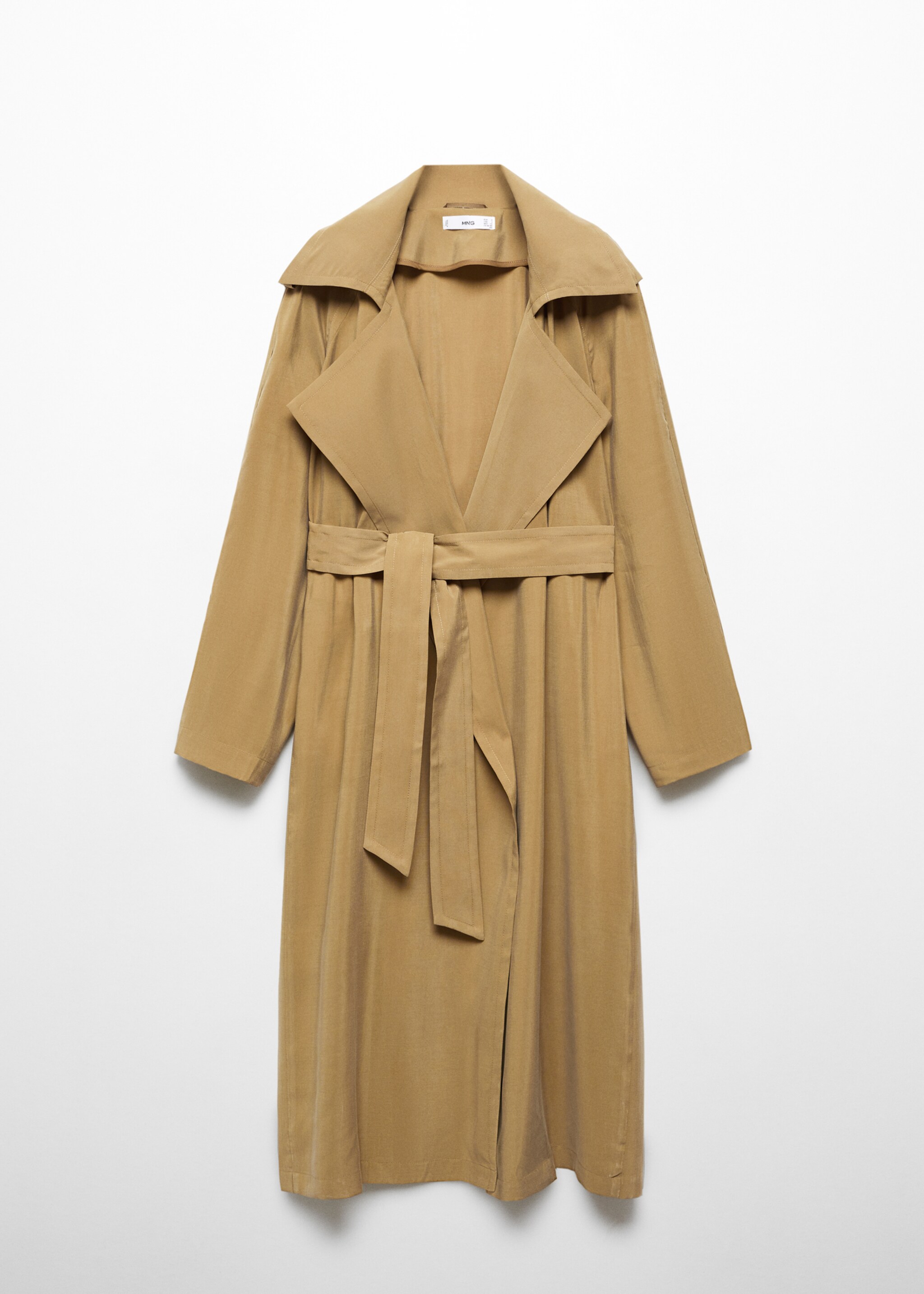 Modal trench coat with tie - Article without model