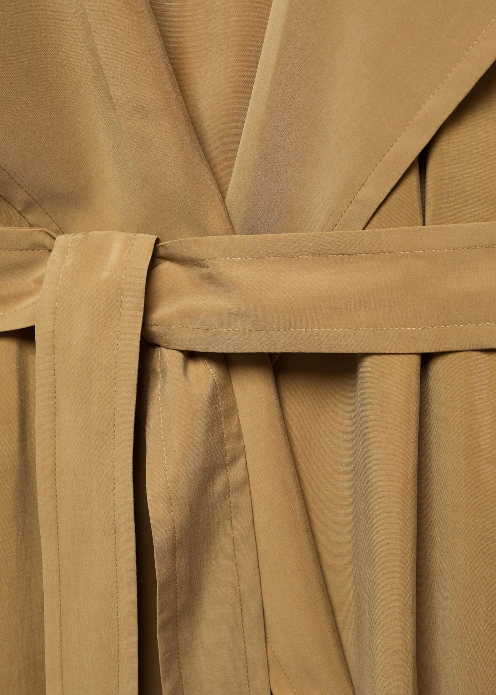 Modal trench coat with tie - Details of the article 8