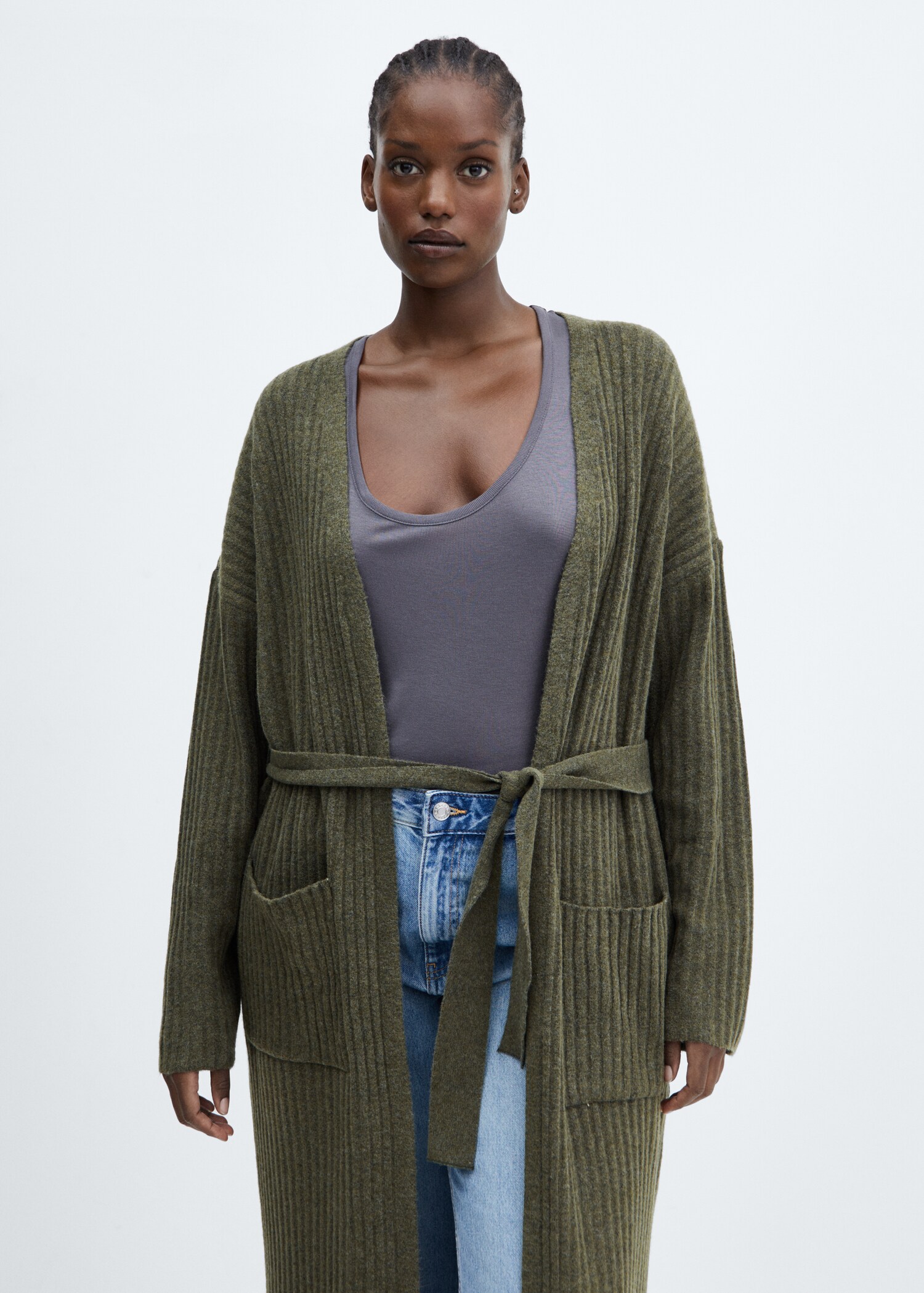 Cardigan with patch pocket - Details of the article 5