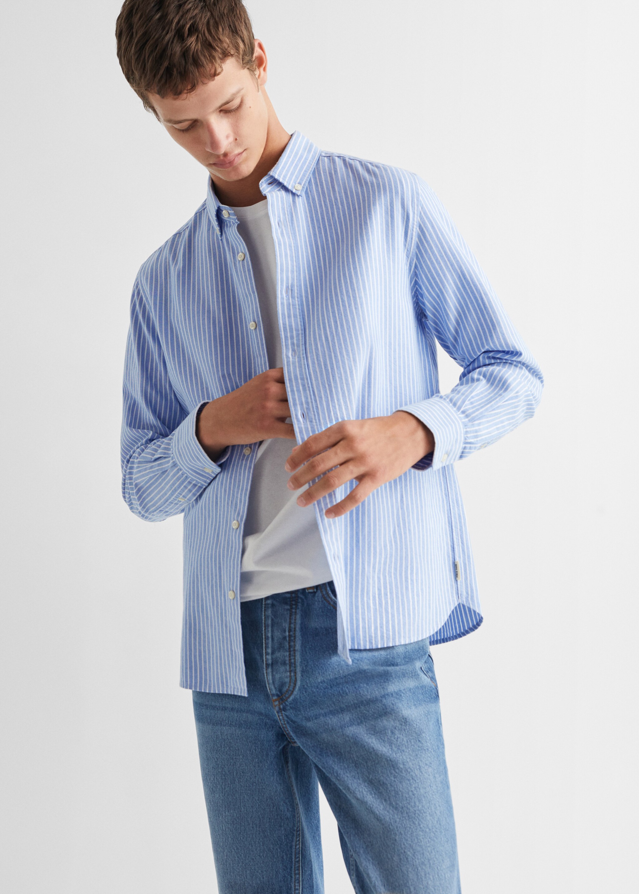 Camicia elegante regular-fit righe - Piano medio