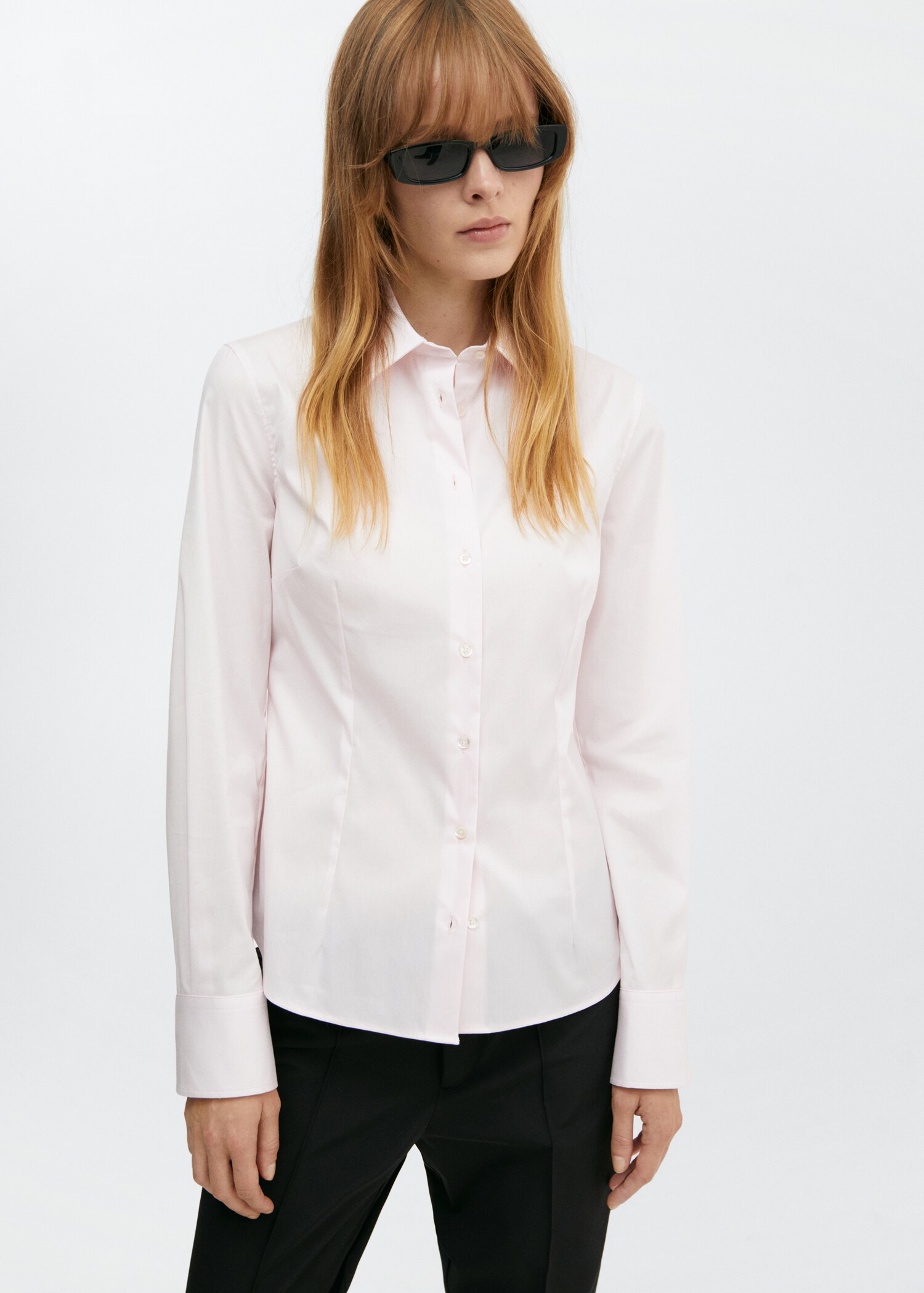 Fitted cotton shirt - Medium plane