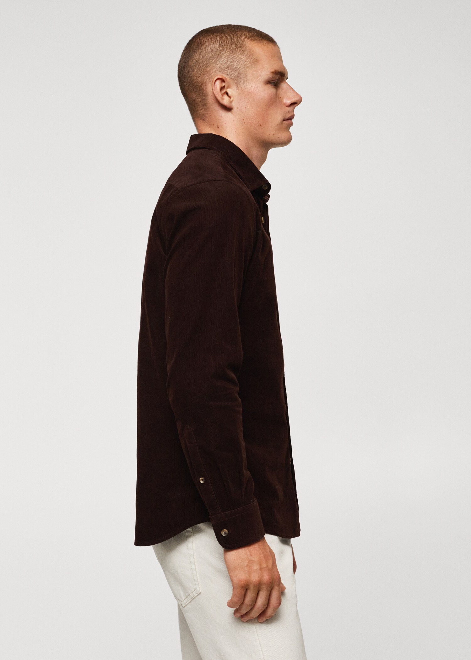 Regular fit micro corduroy shirt - Details of the article 2