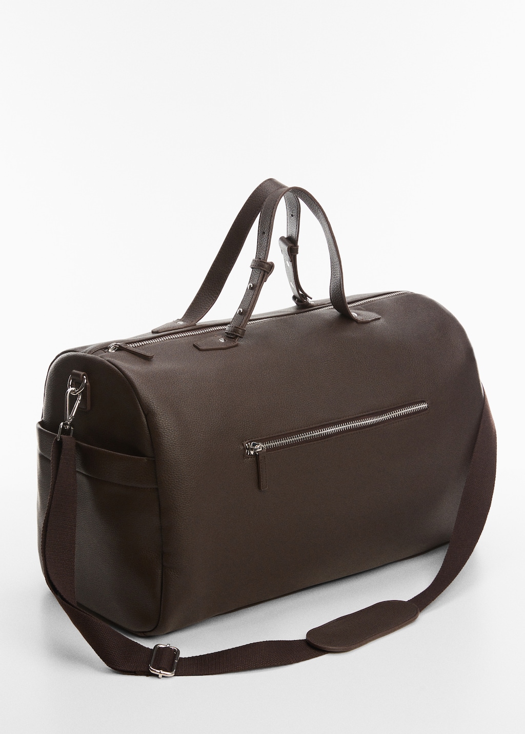 Bolso bowling efecto piel abatanada Hombre MANGO OUTLET Espana Peninsula y Baleares