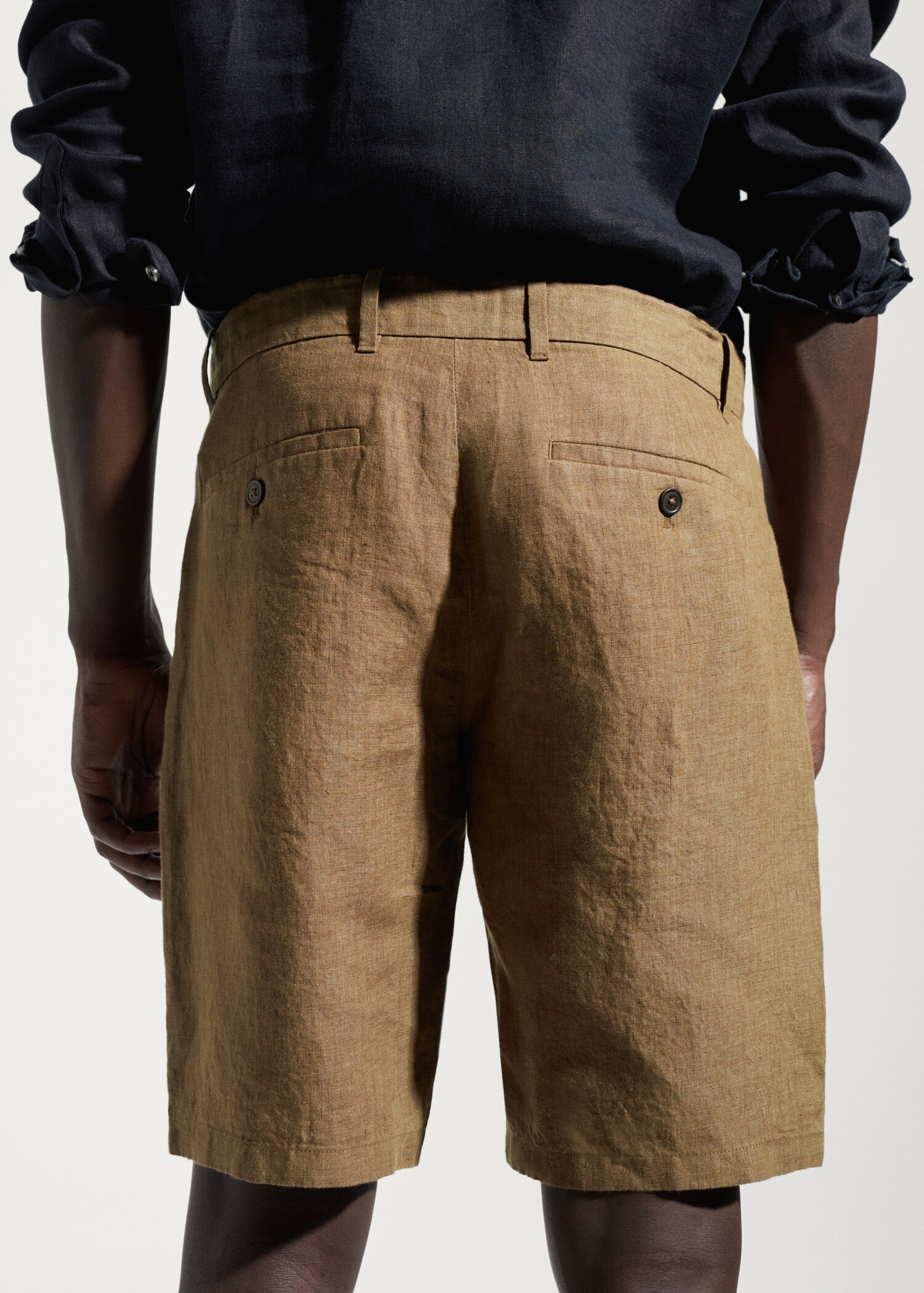 100% linen bermuda shorts - Details of the article 4