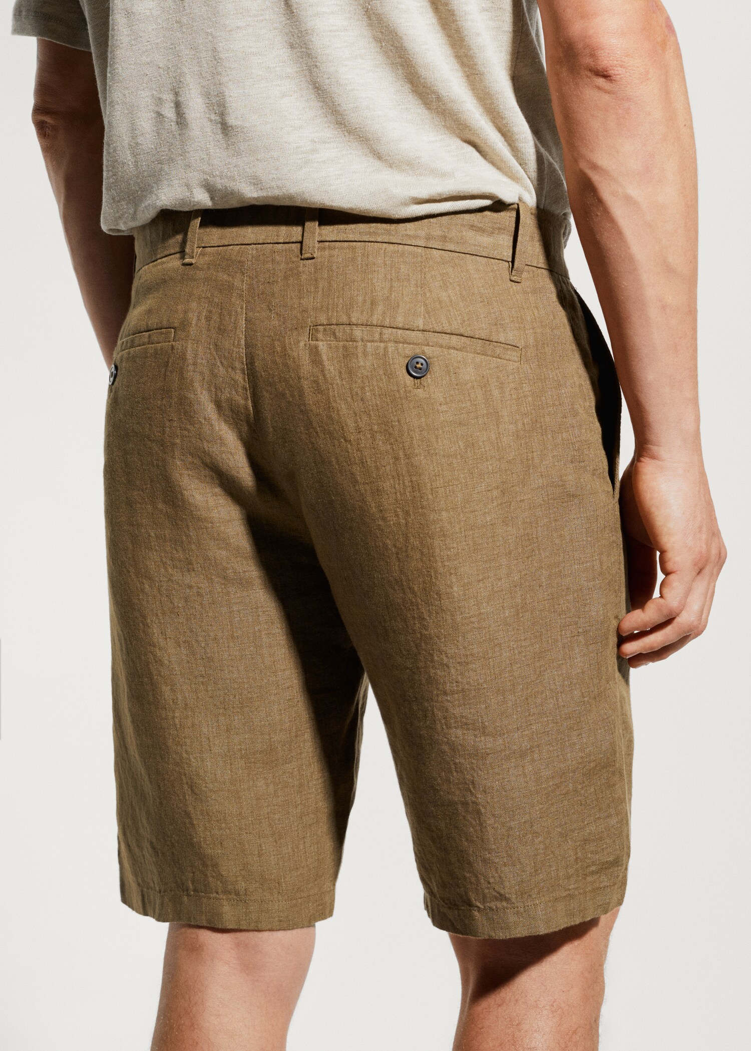 100% linen bermuda shorts - Details of the article 6