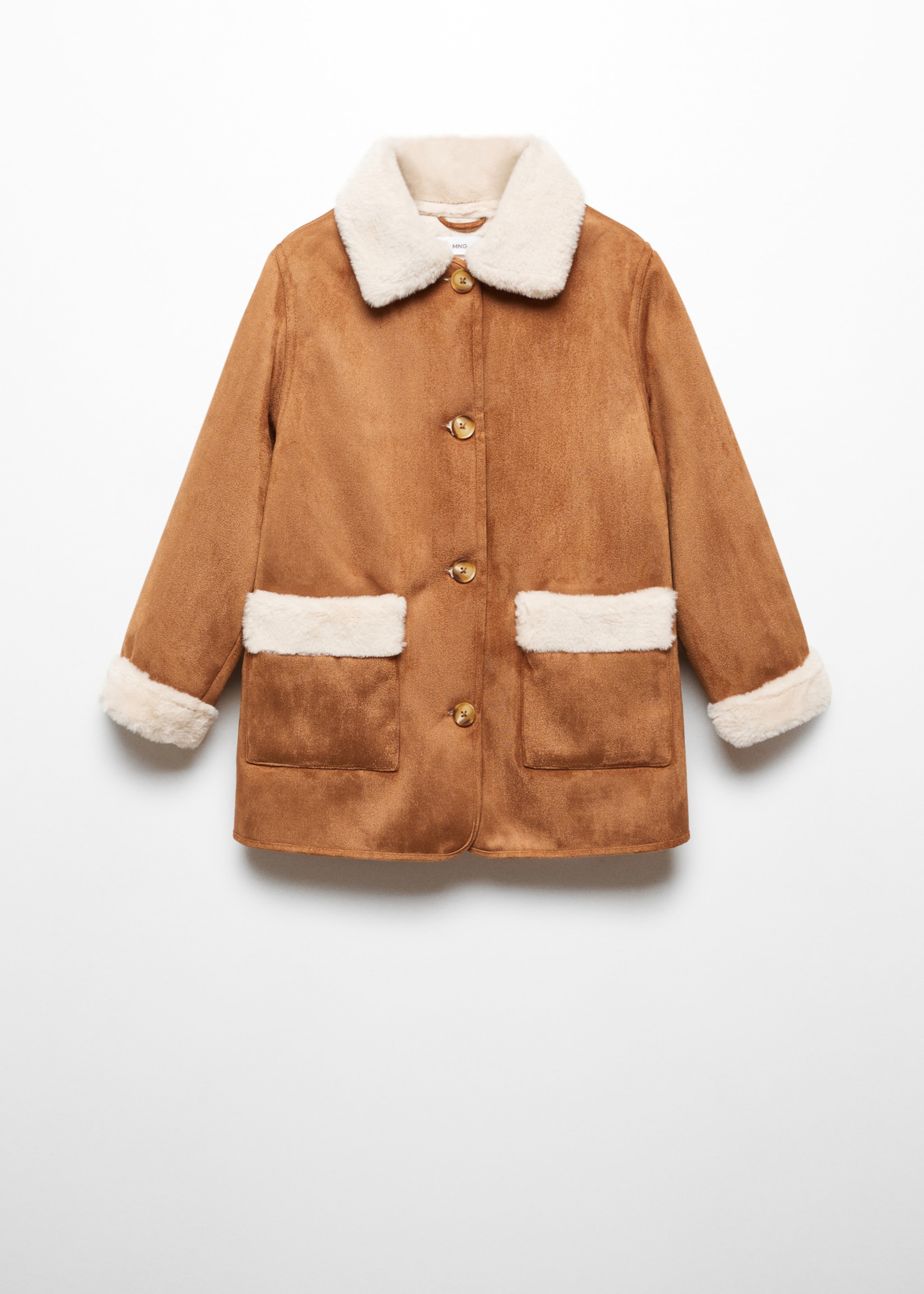 Coat with shearling-effect lining - Article without model