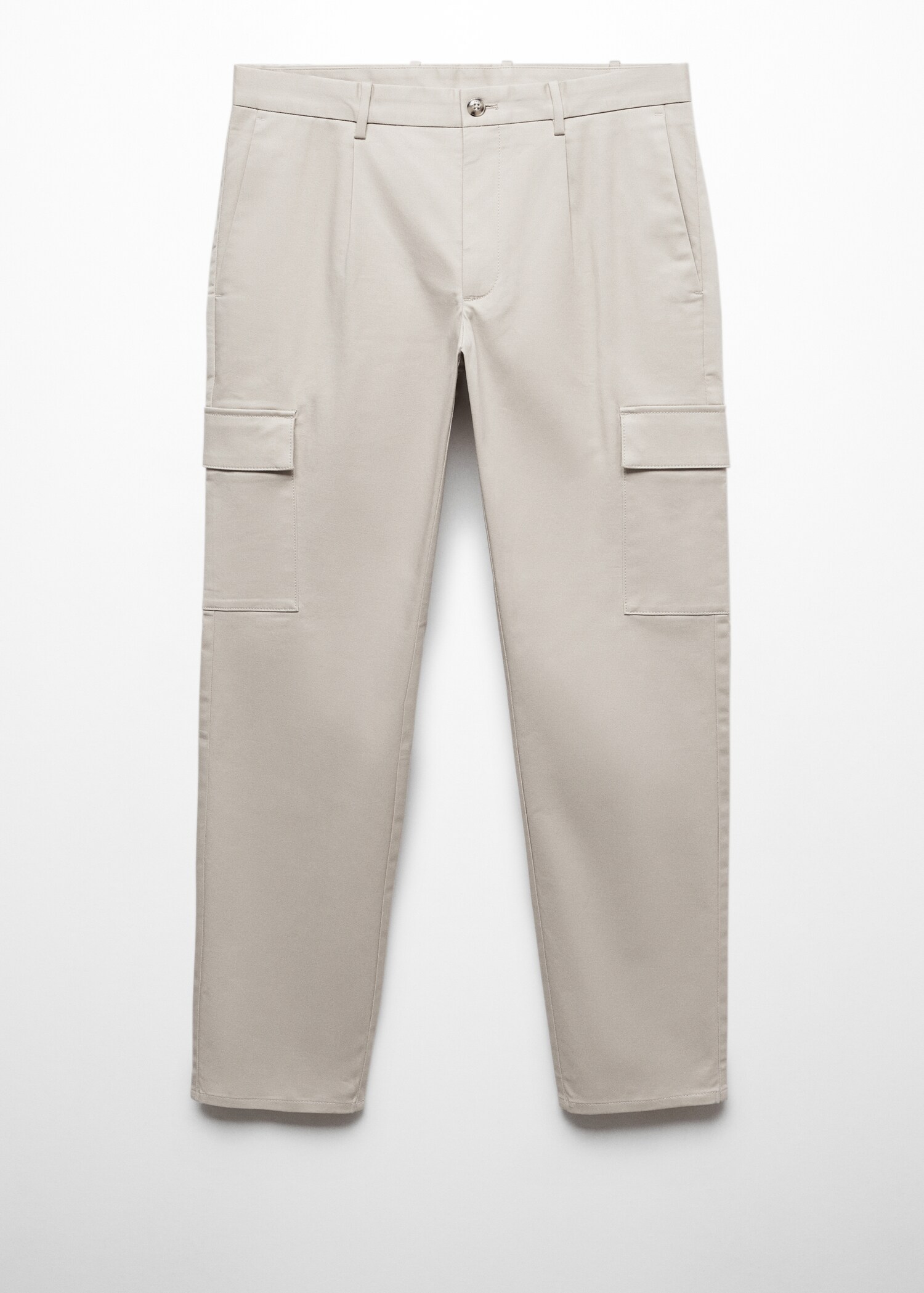Slim-fit cotton cargo trousers - Article without model
