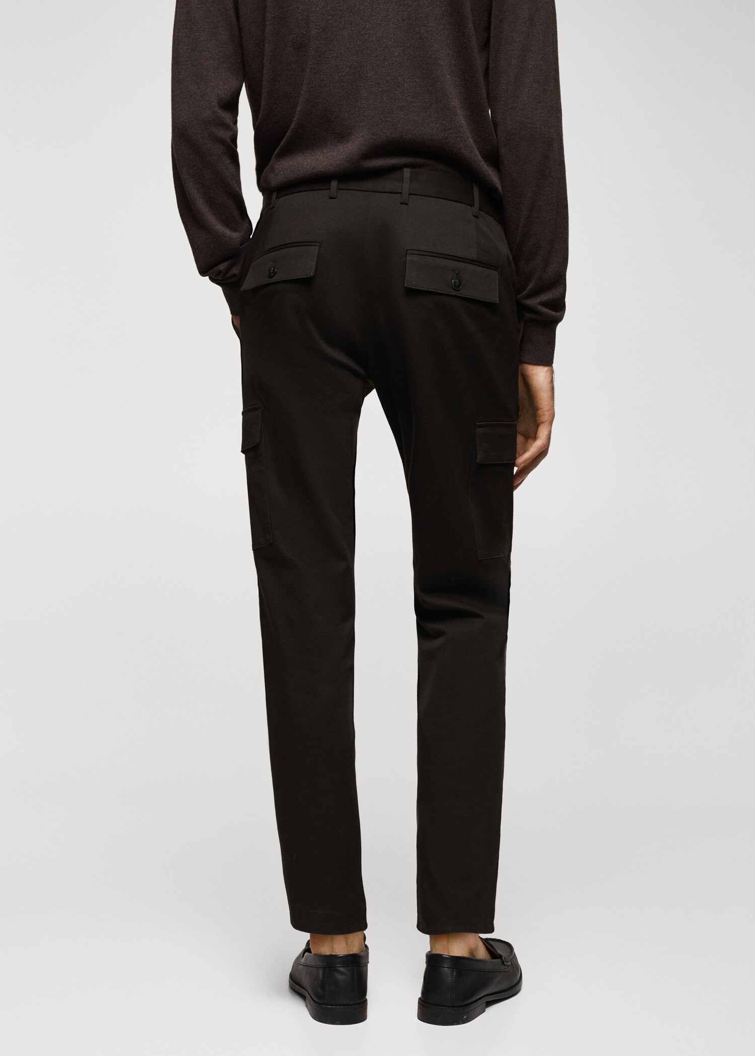 Slim-fit cotton cargo trousers - Reverse of the article