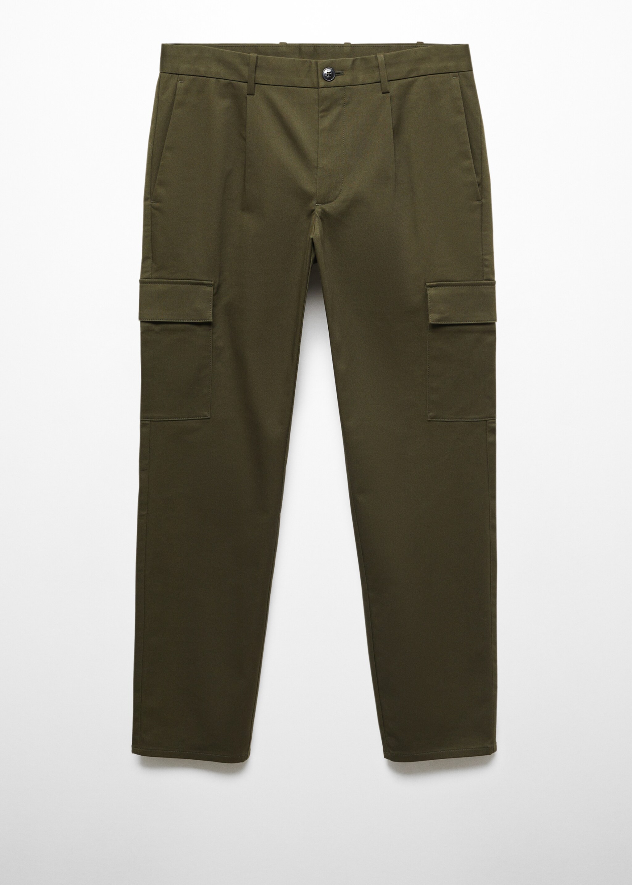 Slim-fit cotton cargo trousers - Article without model