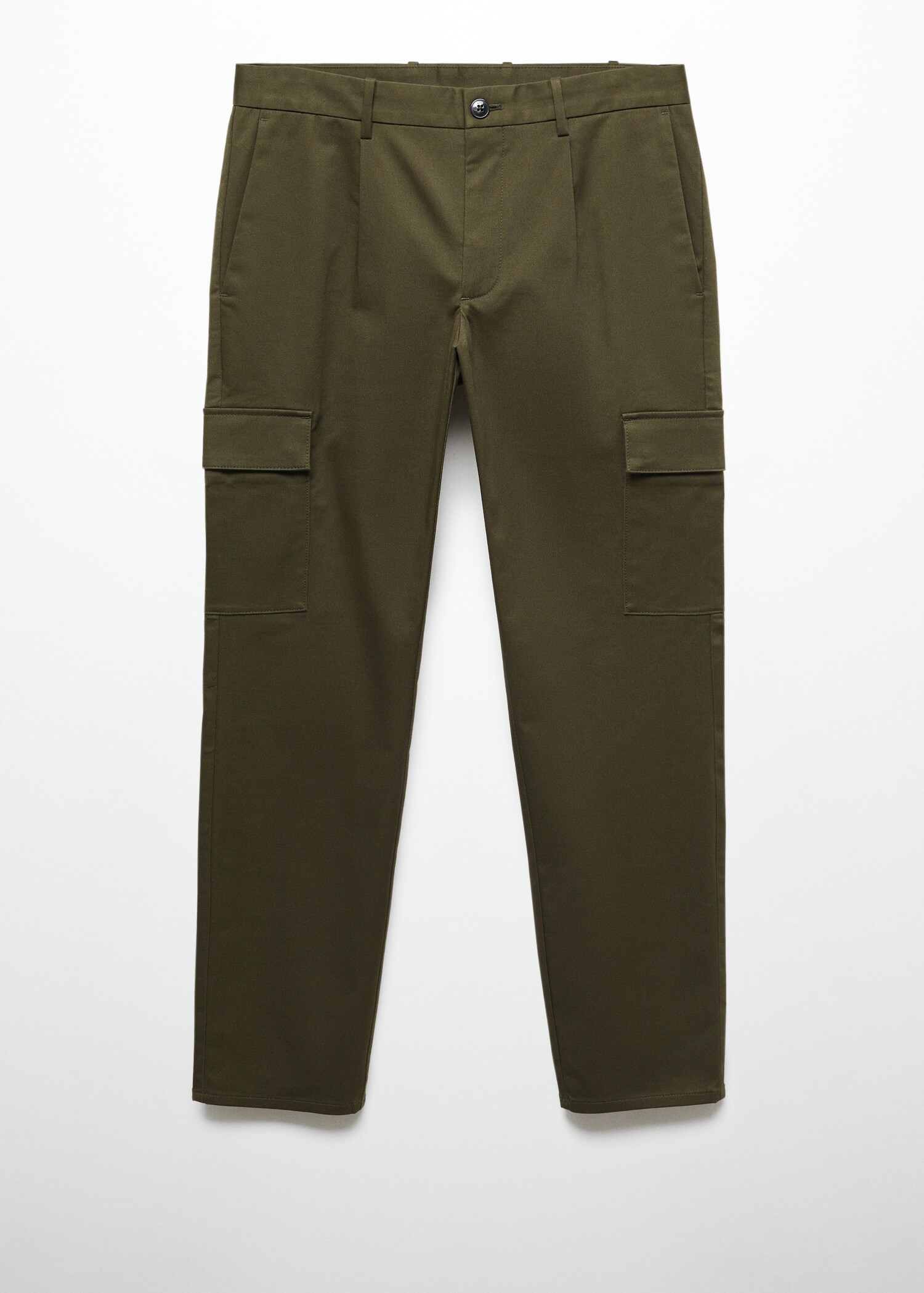 Slim-fit cotton cargo trousers - Article without model