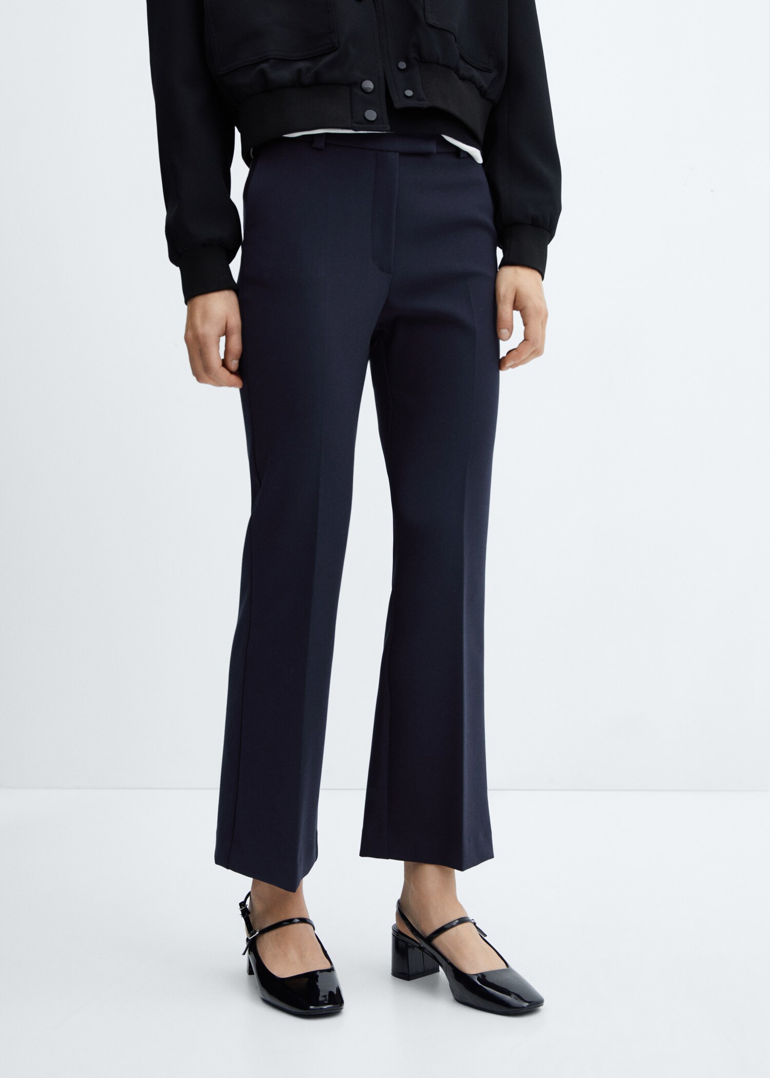 Cropped flared trousers - Medium plane