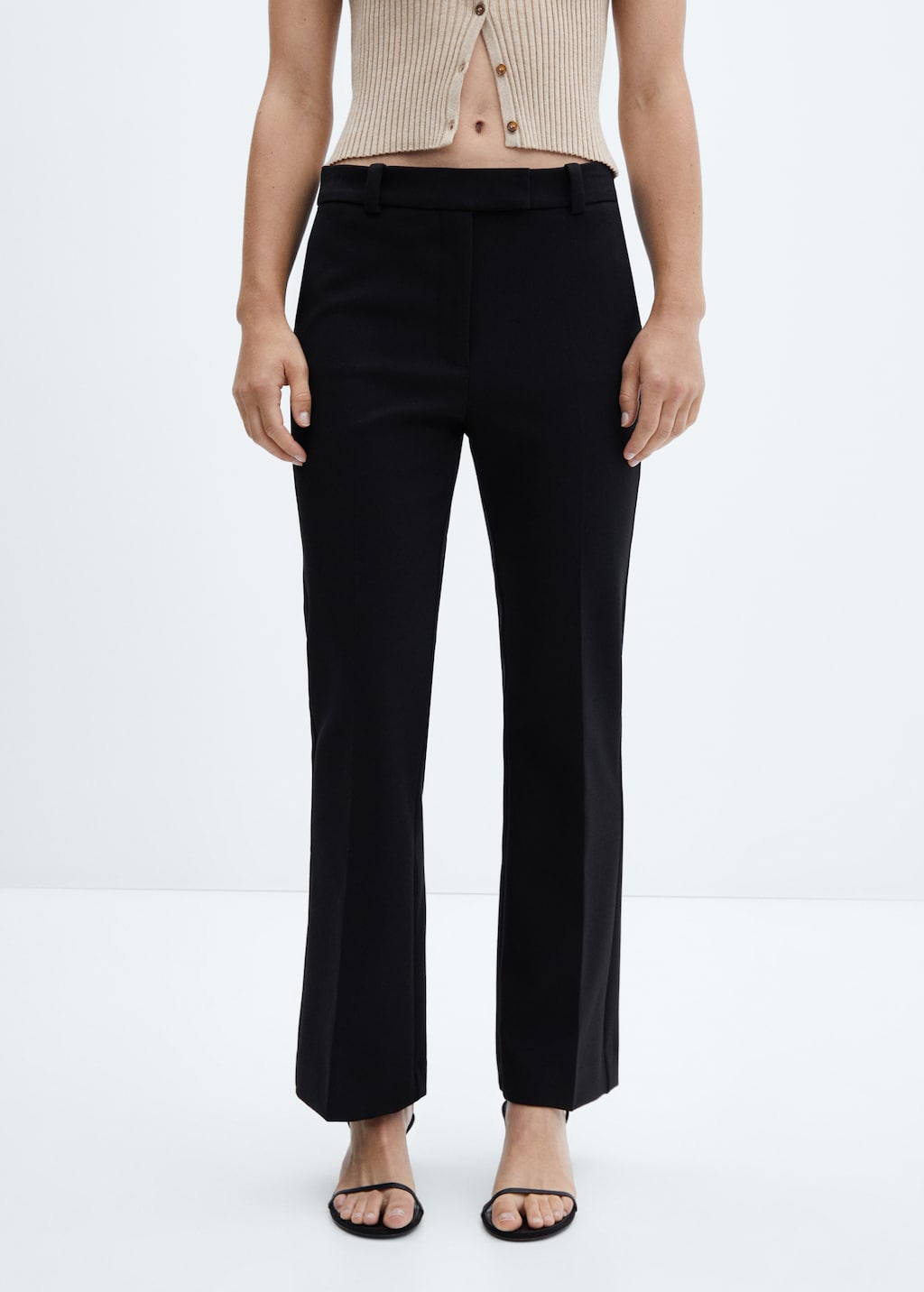 Cropped flared trousers on sale