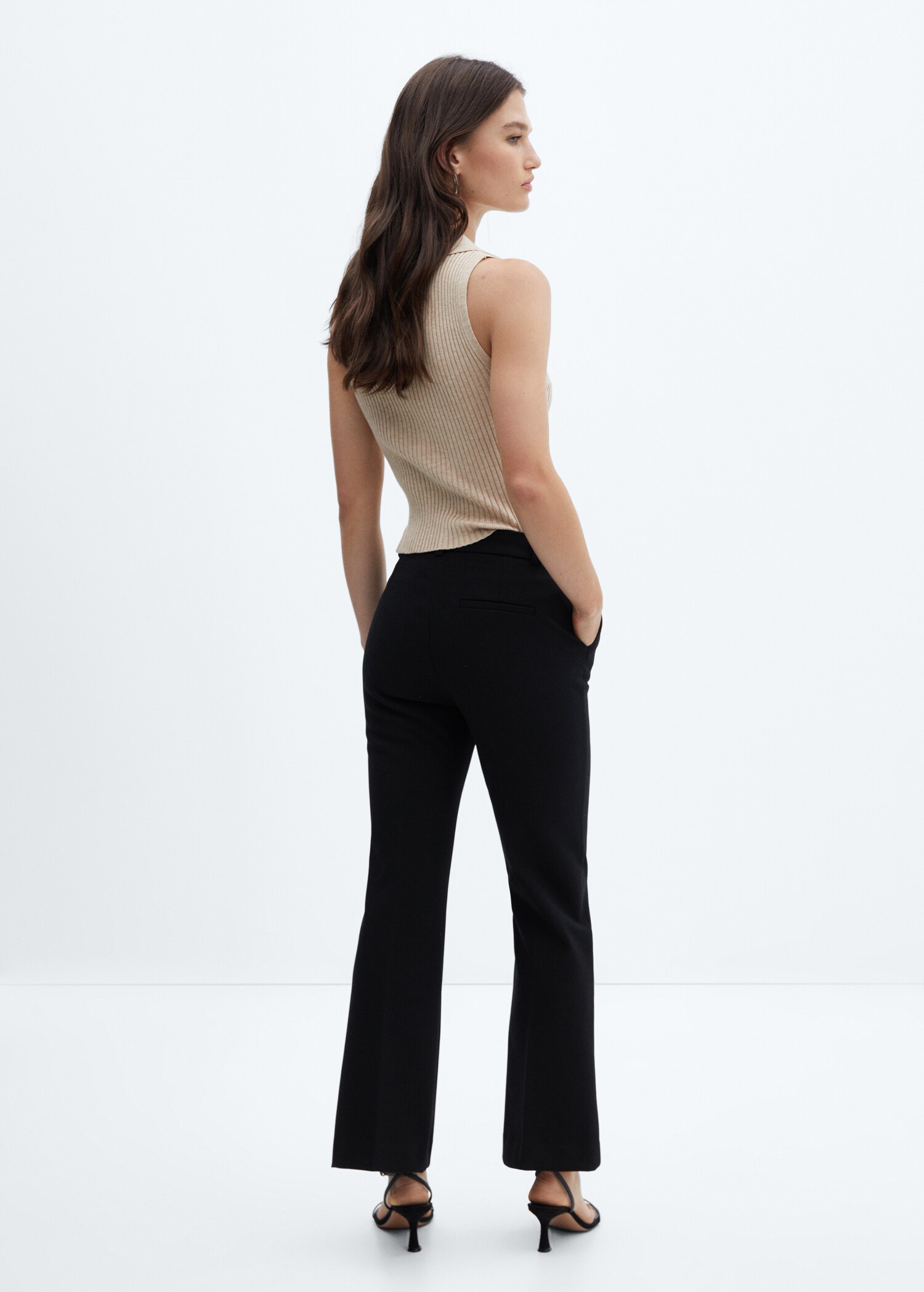 Cropped flared trousers - Reverse of the article