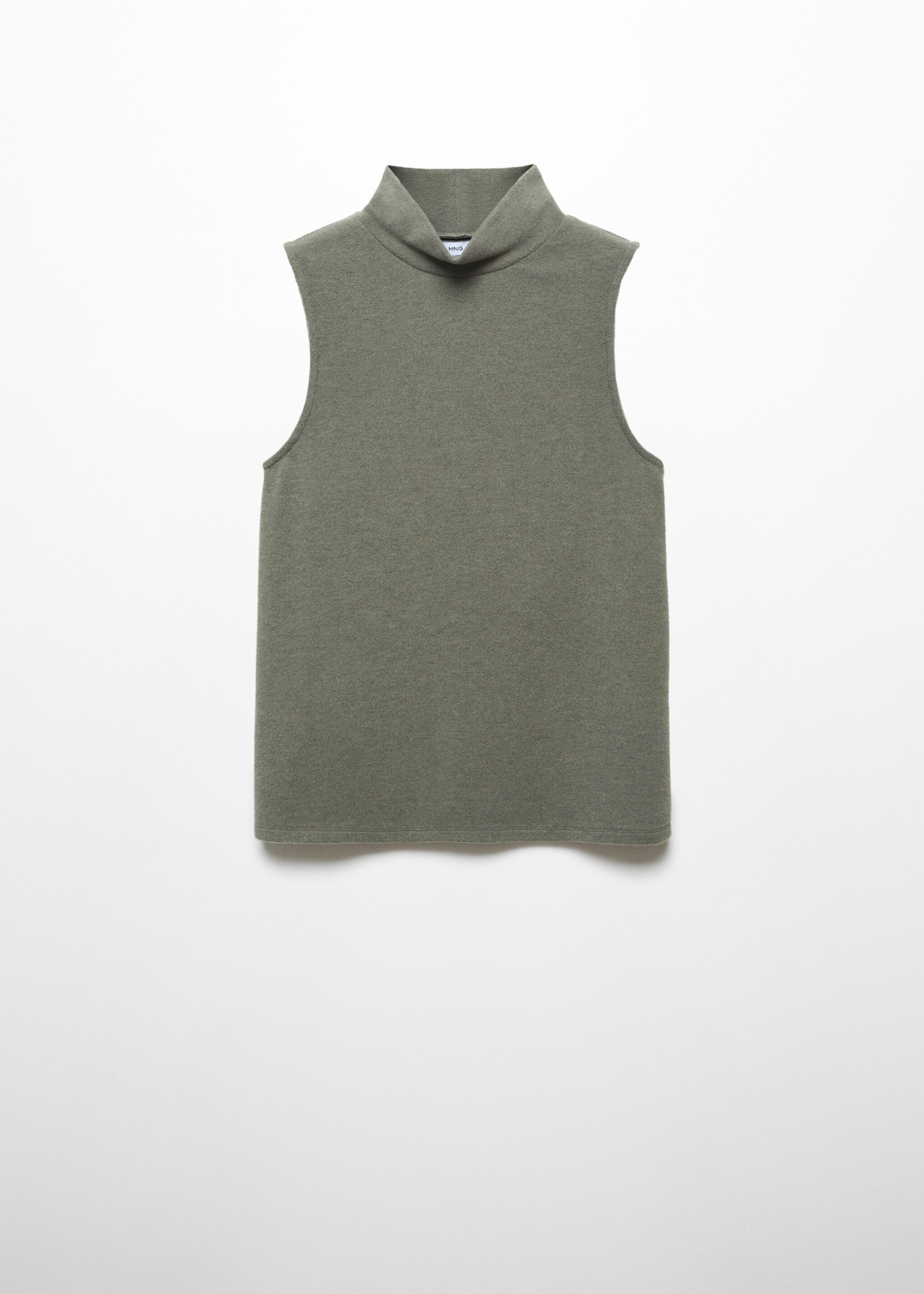Turtleneck knitted top - Article without model, Khaki. Ref: 57085989-00.