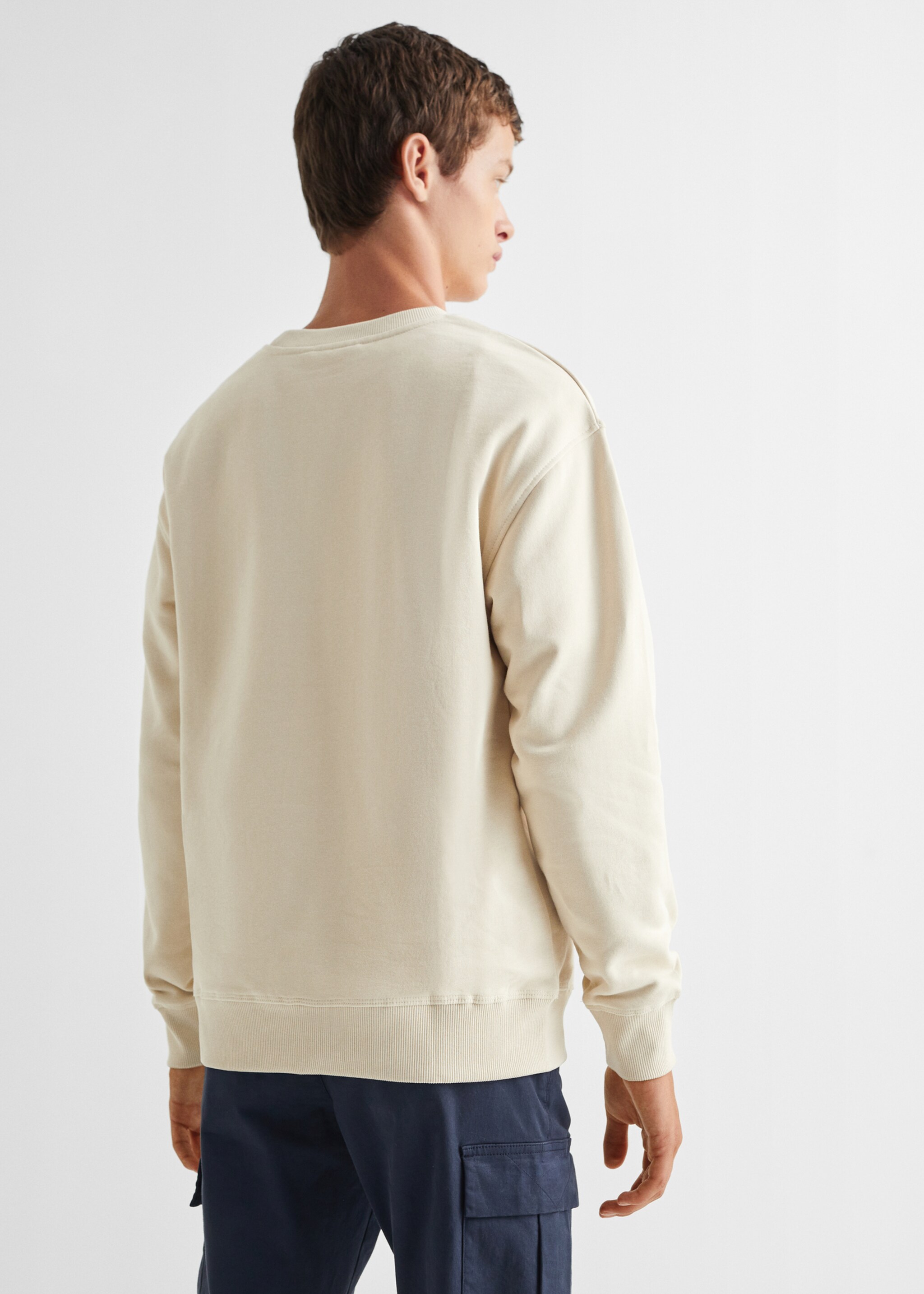 Feliratos gyapjú sweatshirt - A cikk hátulja