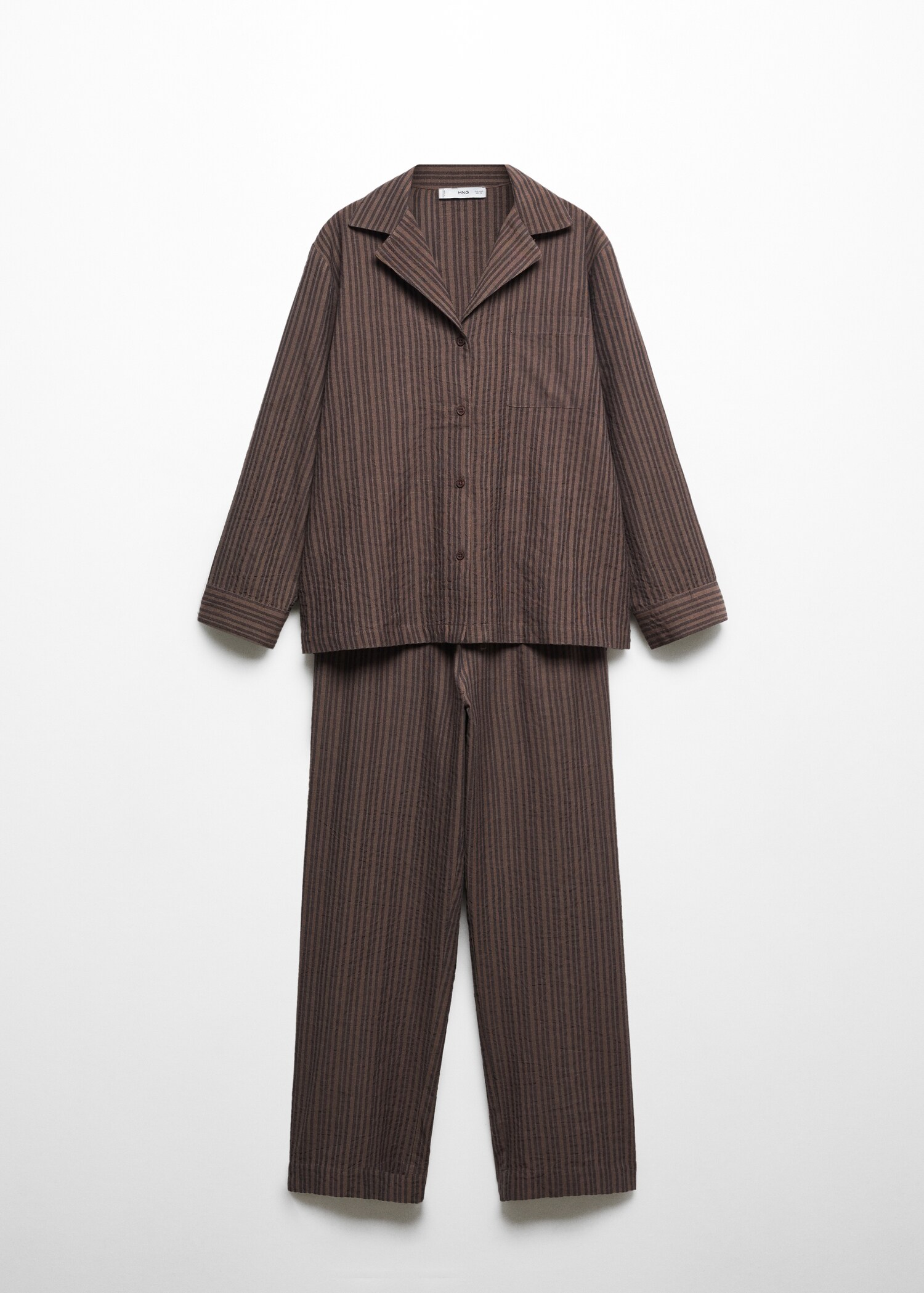 Pyjama long coton rayures - Article sans modèle
