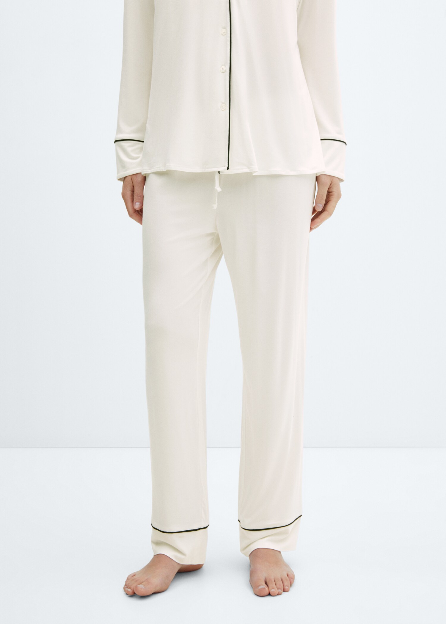 Pantalons pijama rivet contrast - Pla mig