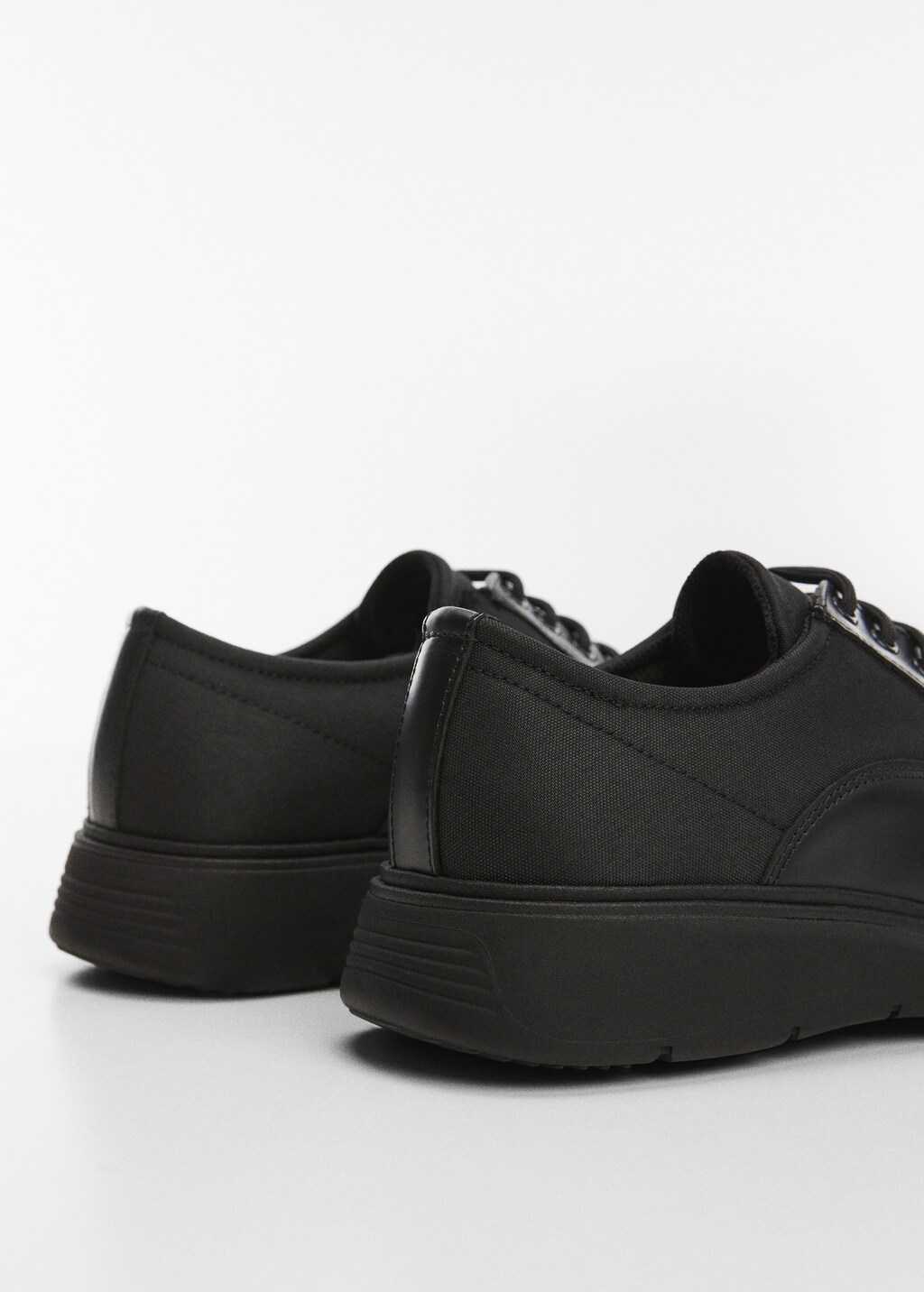 Mixed leather blucher - Men | MANGO OUTLET USA