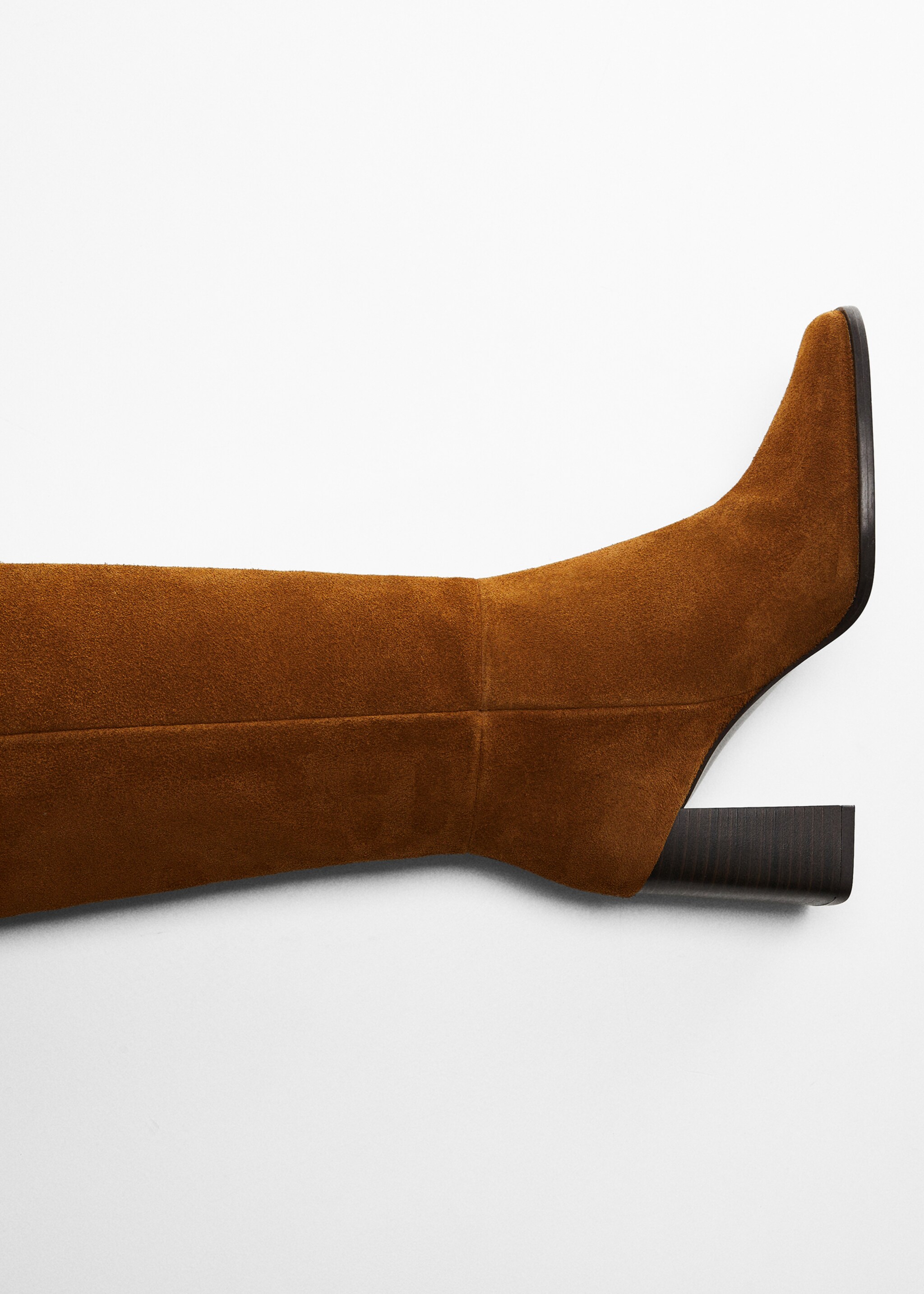 Heel suede boots - Details of the article 5, Tobacco Brown. Ref: 57086031-00.