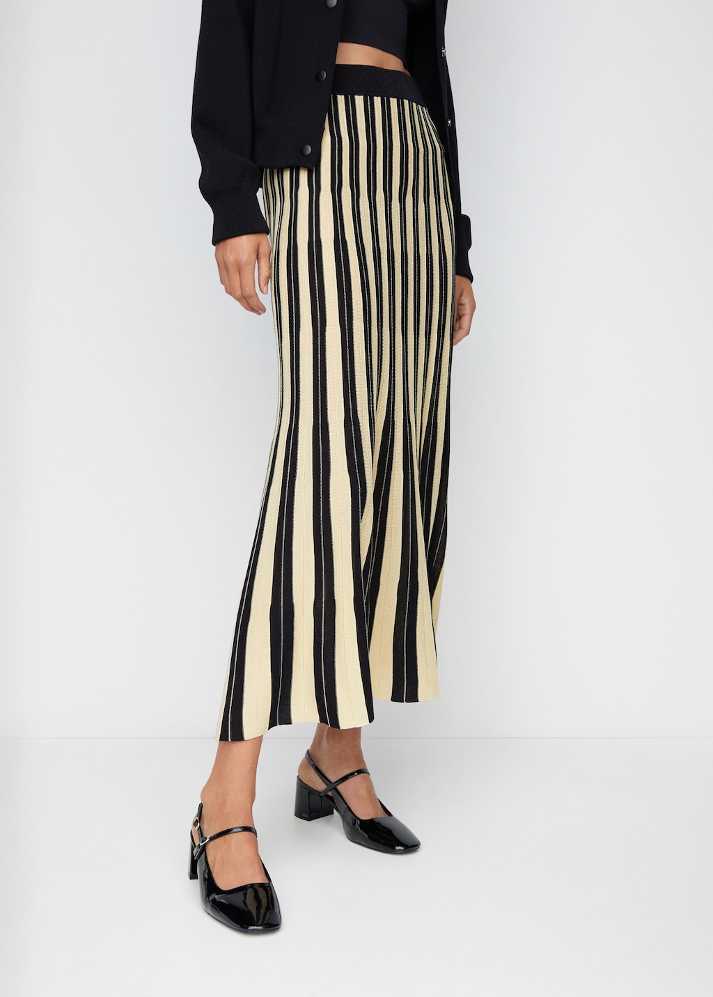 Womens striped knit skirt cheap