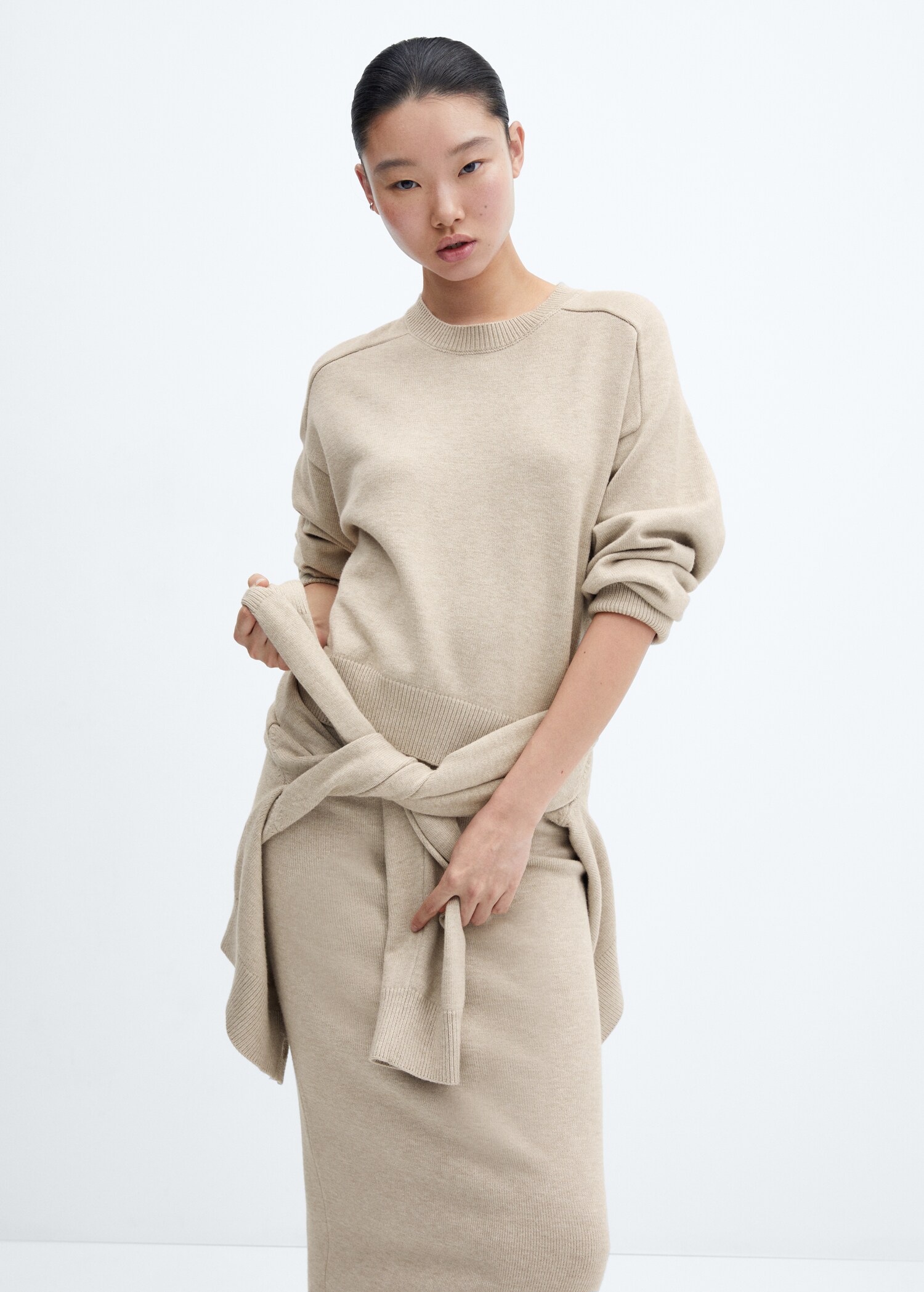 Pullover mit Ziernähten - Mittlere Ansicht