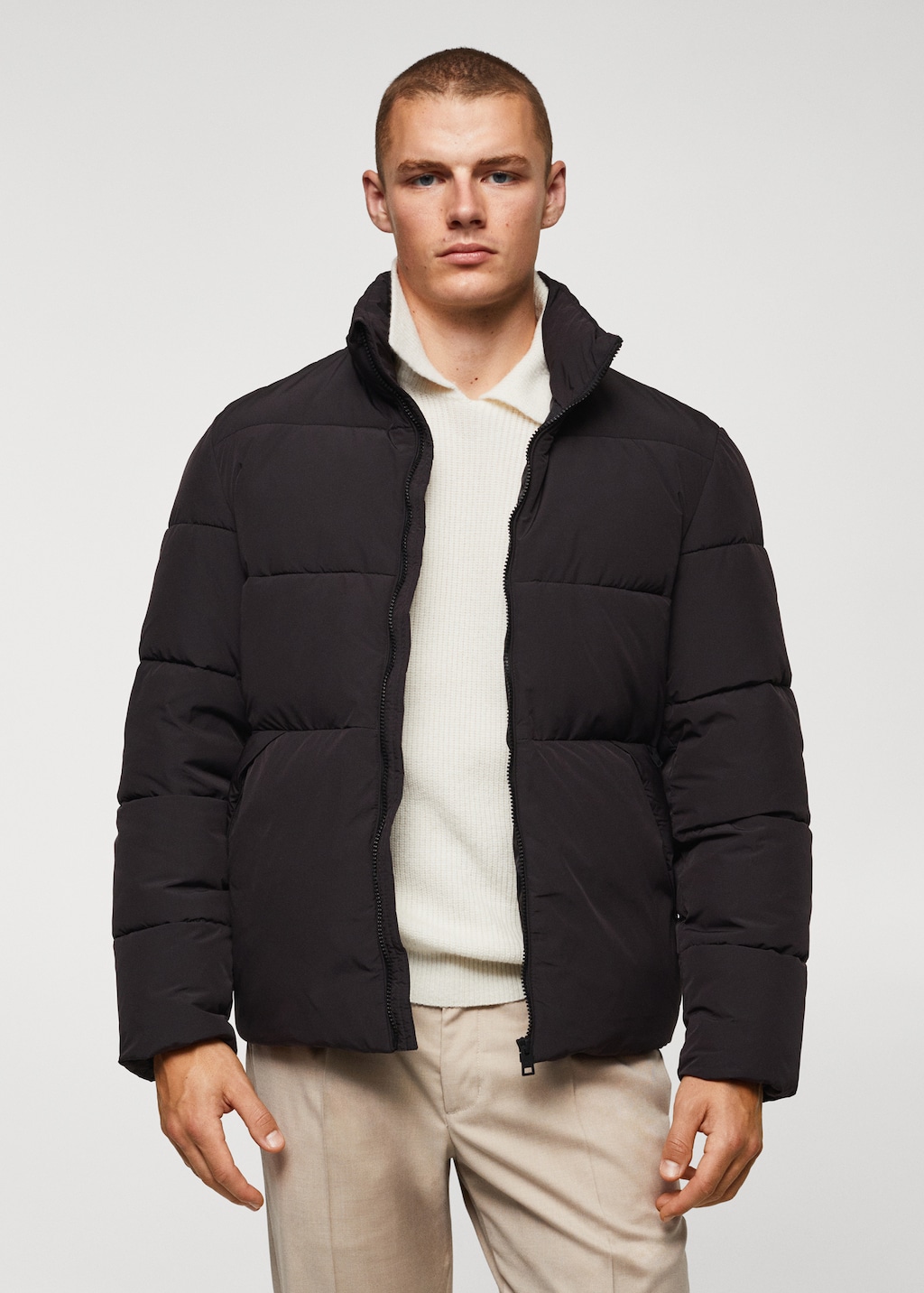 Water repellent quilted anorak
