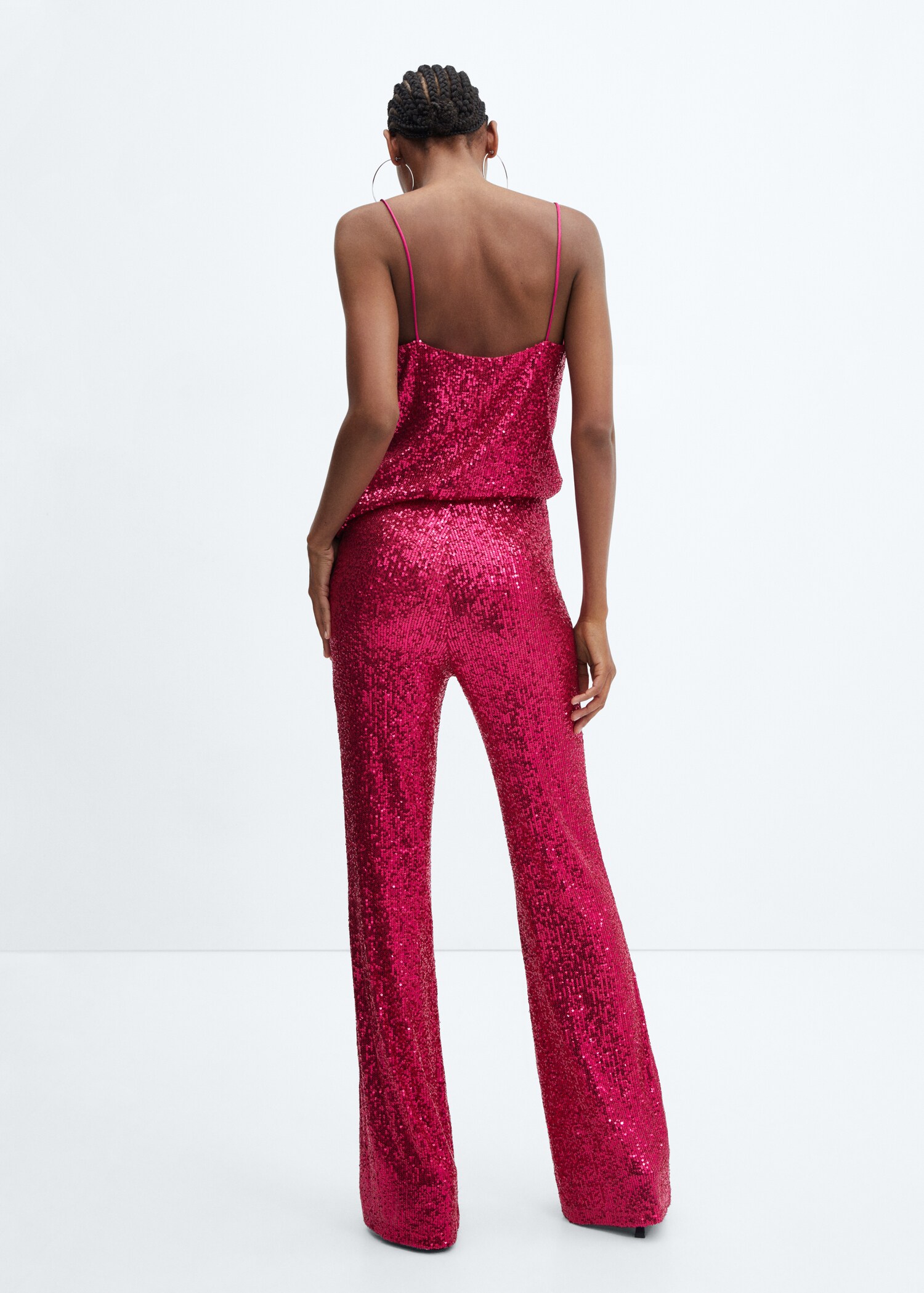 Flared broek met pailletten - Achterkant van het artikel
