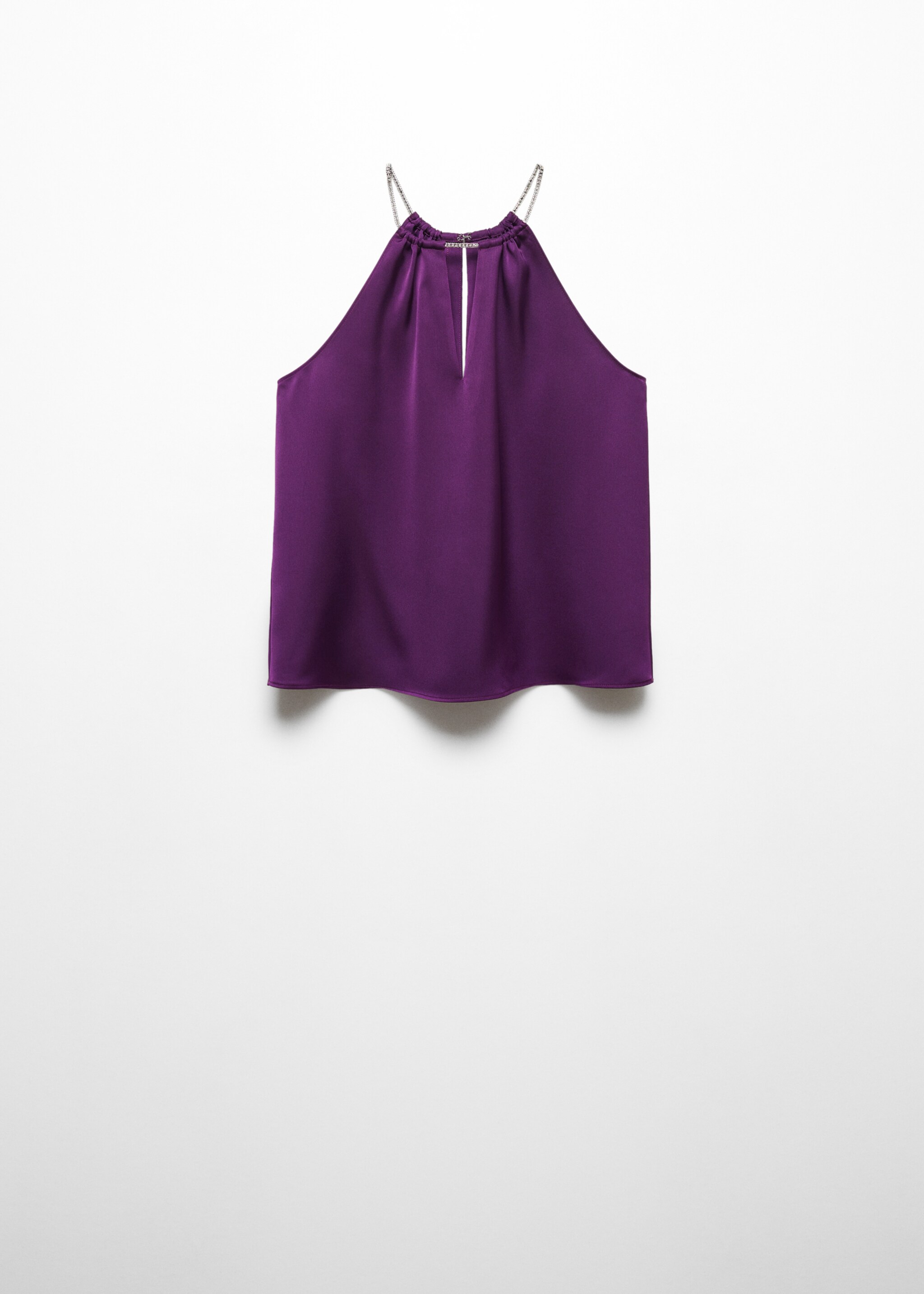 Neckholder-Top mit Strassdetail - Artikel ohne Model, Violett. Ref: 57086715-00.