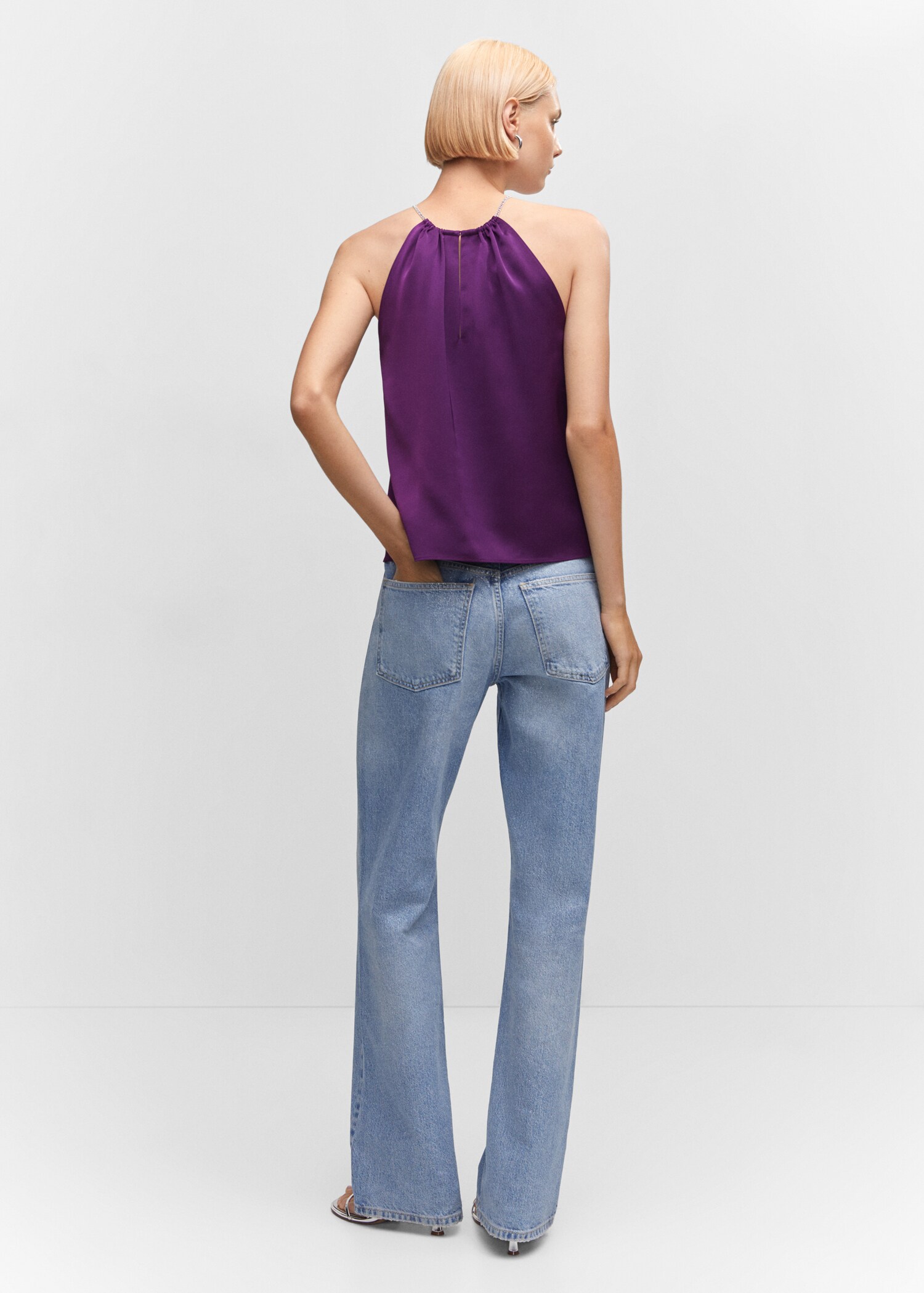 Top halter detalle strass - Reverso del artículo